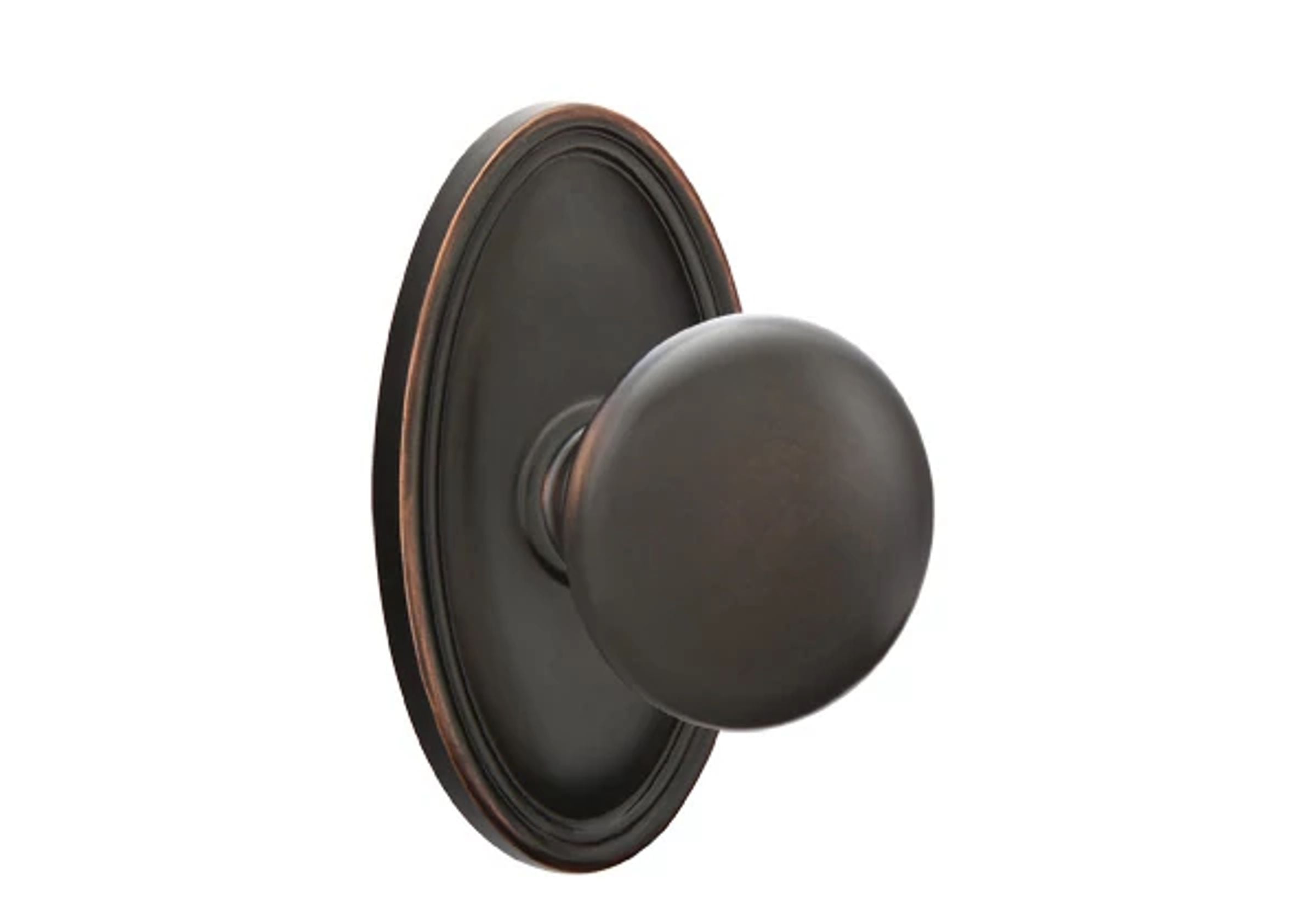 Emtek Concealed Fastener Providence Knob Set with Oval Roestte