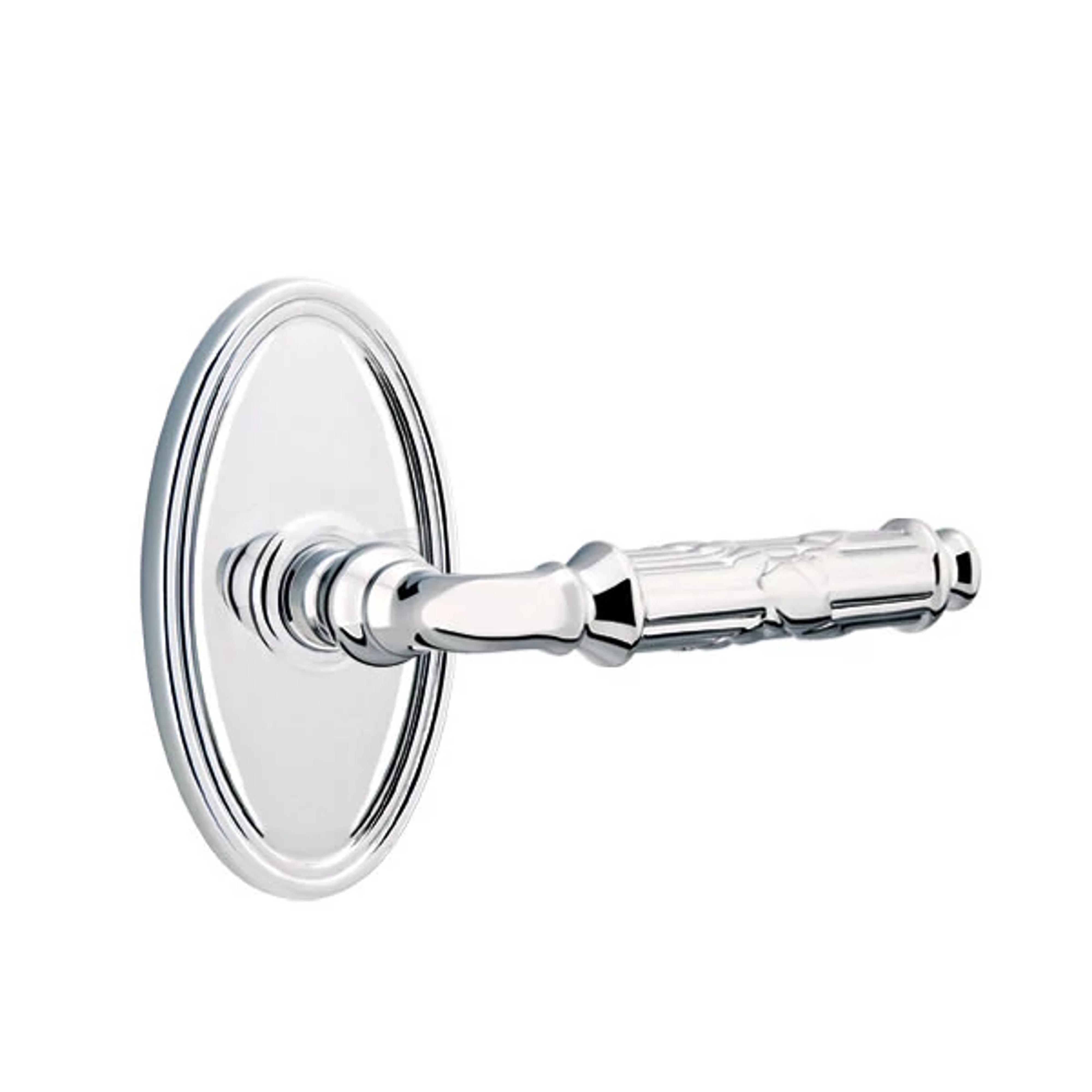 Emtek Ribbon & Reed Lever Set with Oval Roestte