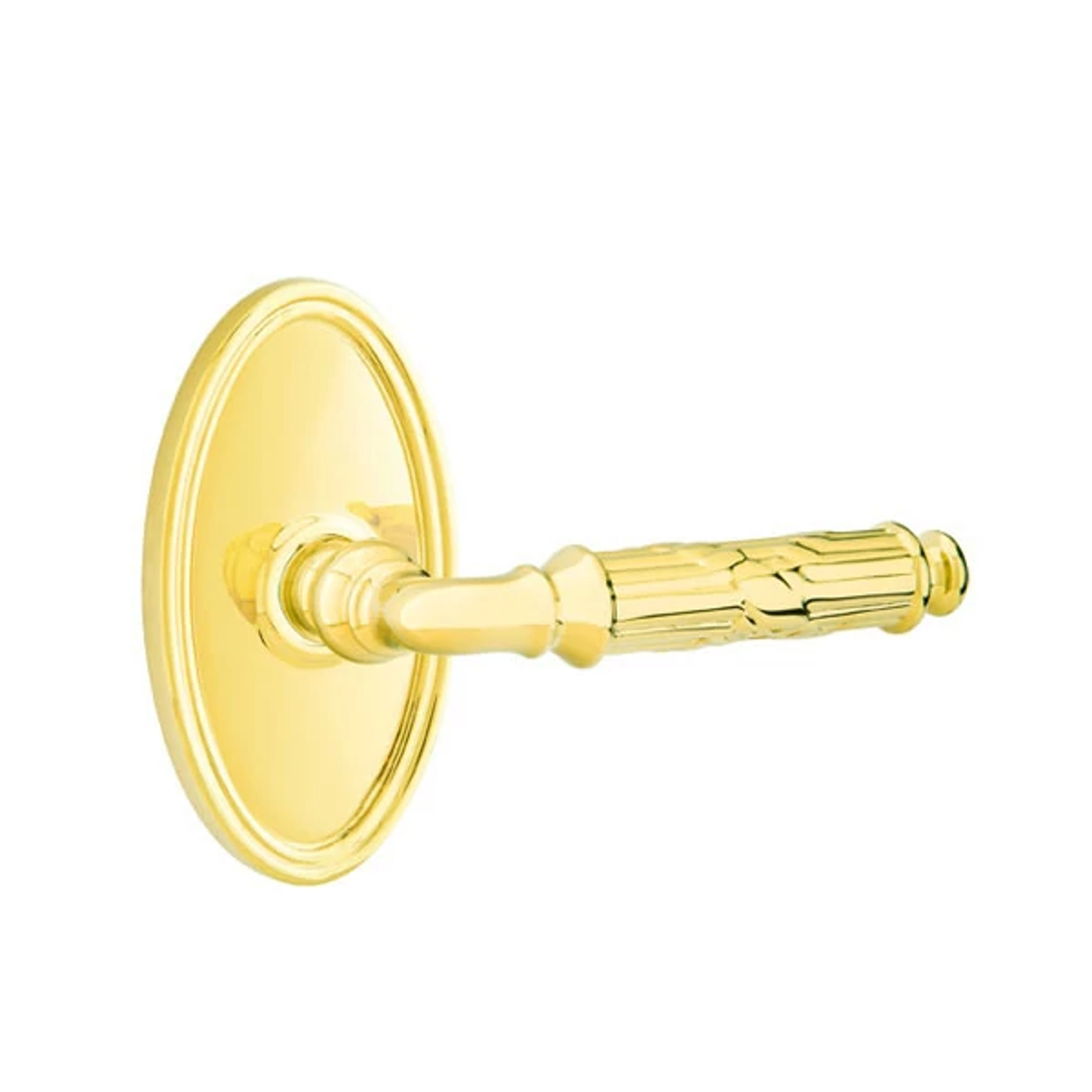 Emtek Ribbon & Reed Lever Set with Oval Roestte