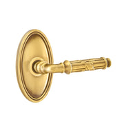 Emtek Ribbon & Reed Lever Set with Oval Roestte