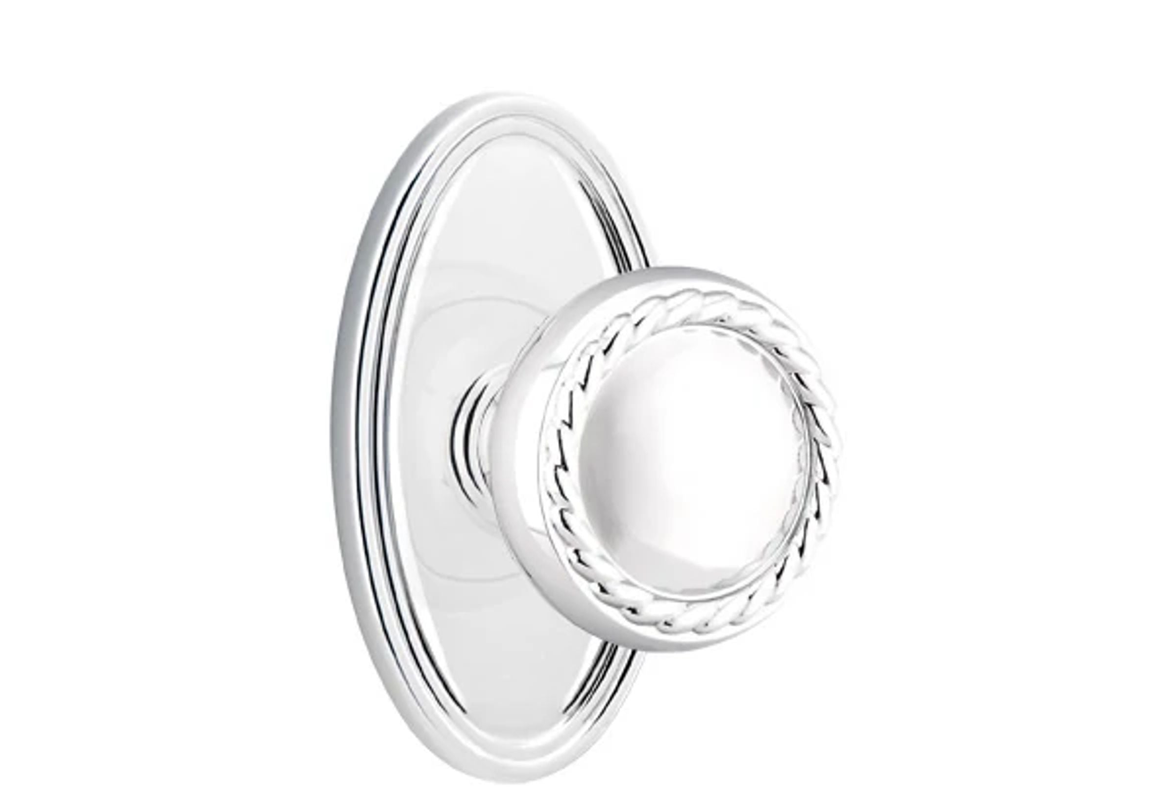 Emtek Concealed Fastener Rope Knob Set with Oval Roestte