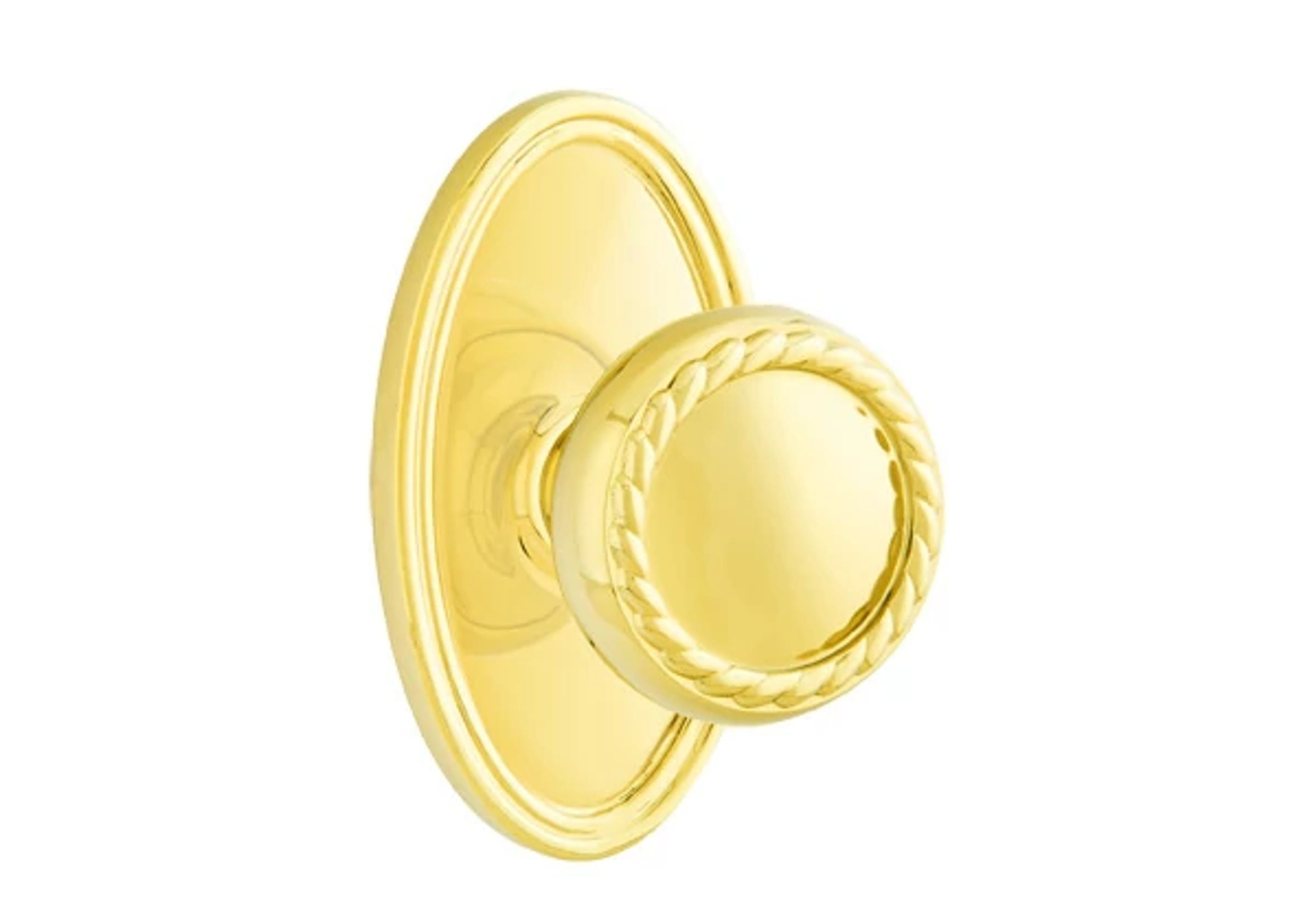 Emtek Rope Knob Set with Oval Rosette