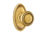 Emtek Concealed Fastener Rope Knob Set with Oval Roestte