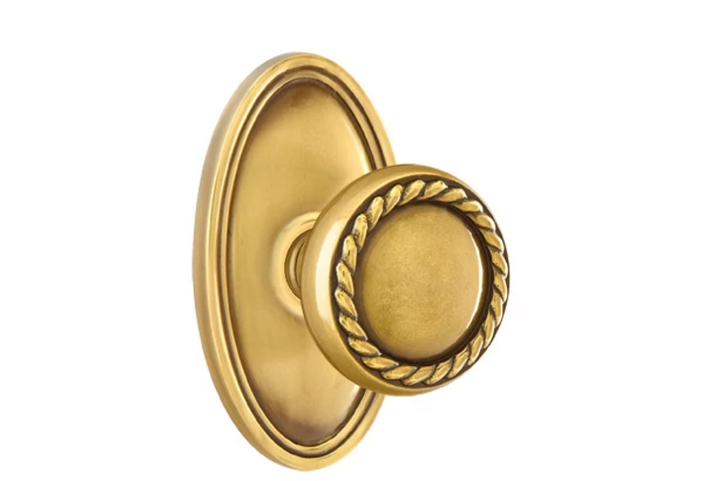 Emtek Concealed Fastener Rope Knob Set with Oval Roestte