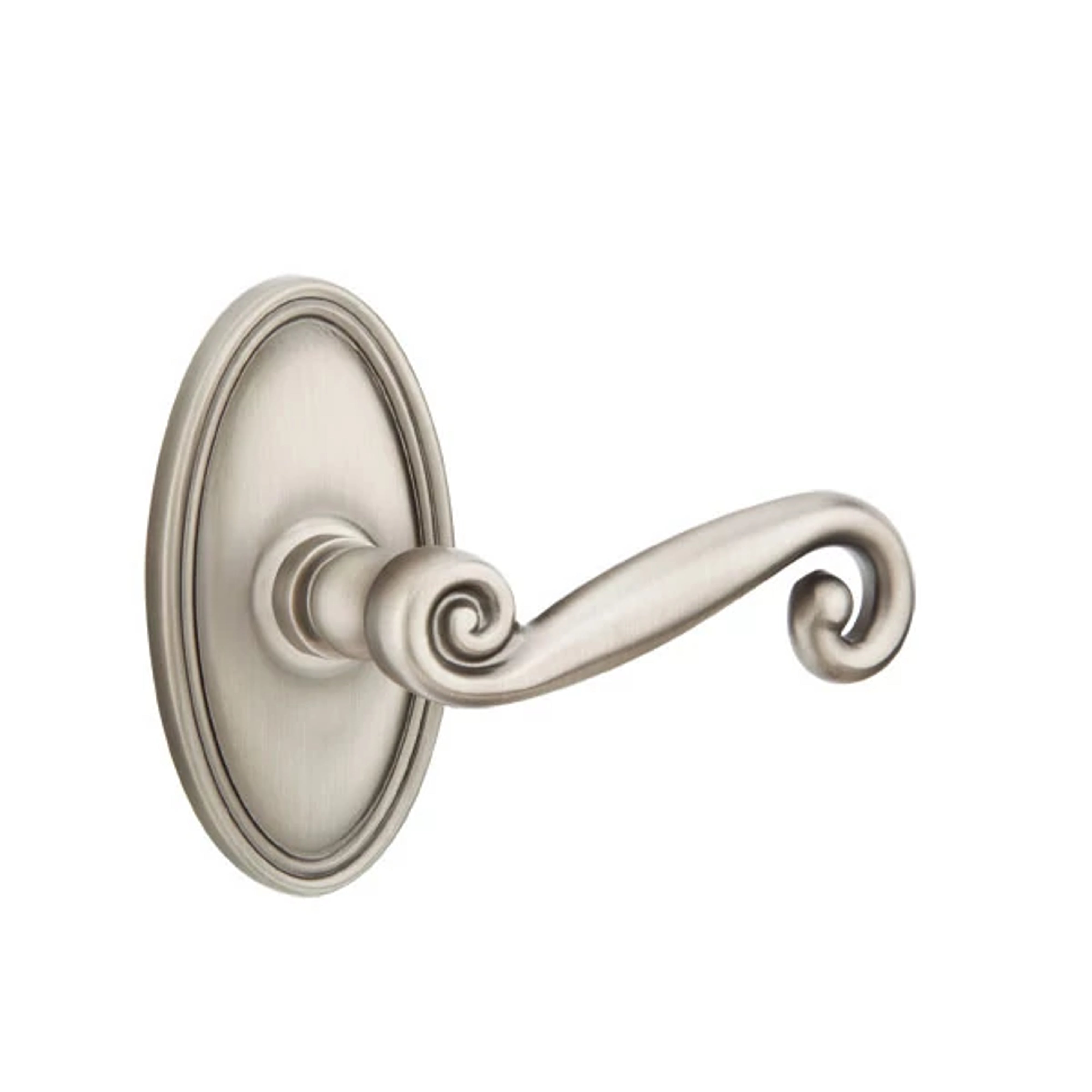Emtek Rustic Lever Set with Oval Roestte