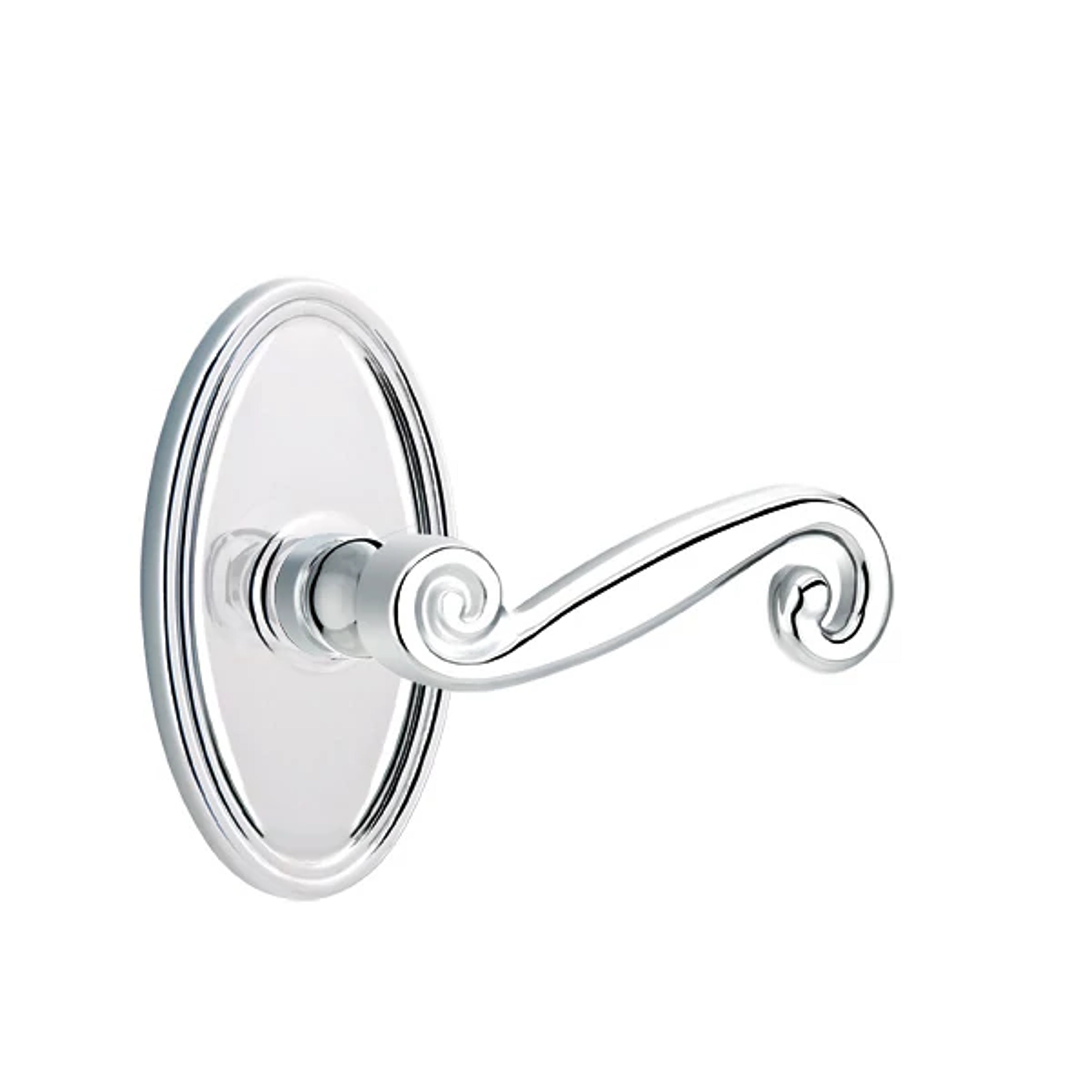 Emtek Concealed Fastener Rustic Lever Set with Oval Roestte