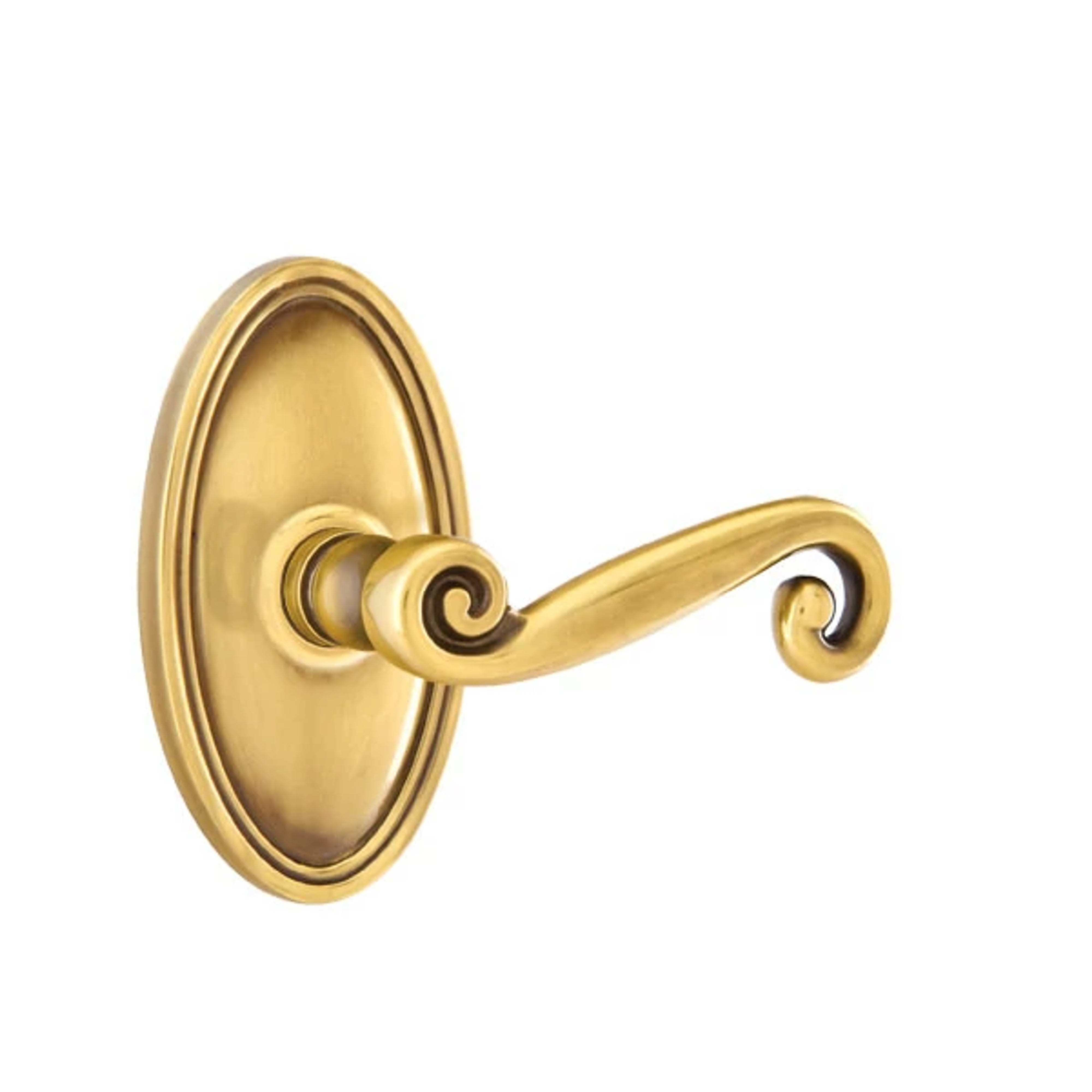 Emtek Concealed Fastener Rustic Lever Set with Oval Roestte