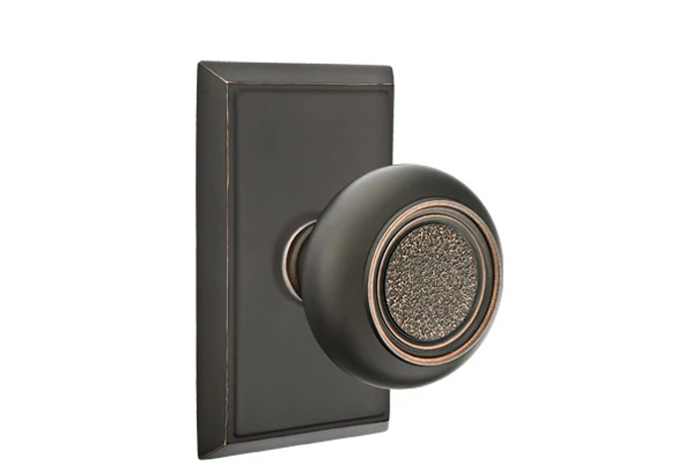 Emtek Concealed Fastener Belmont Knob Set with Rectangular Rosette