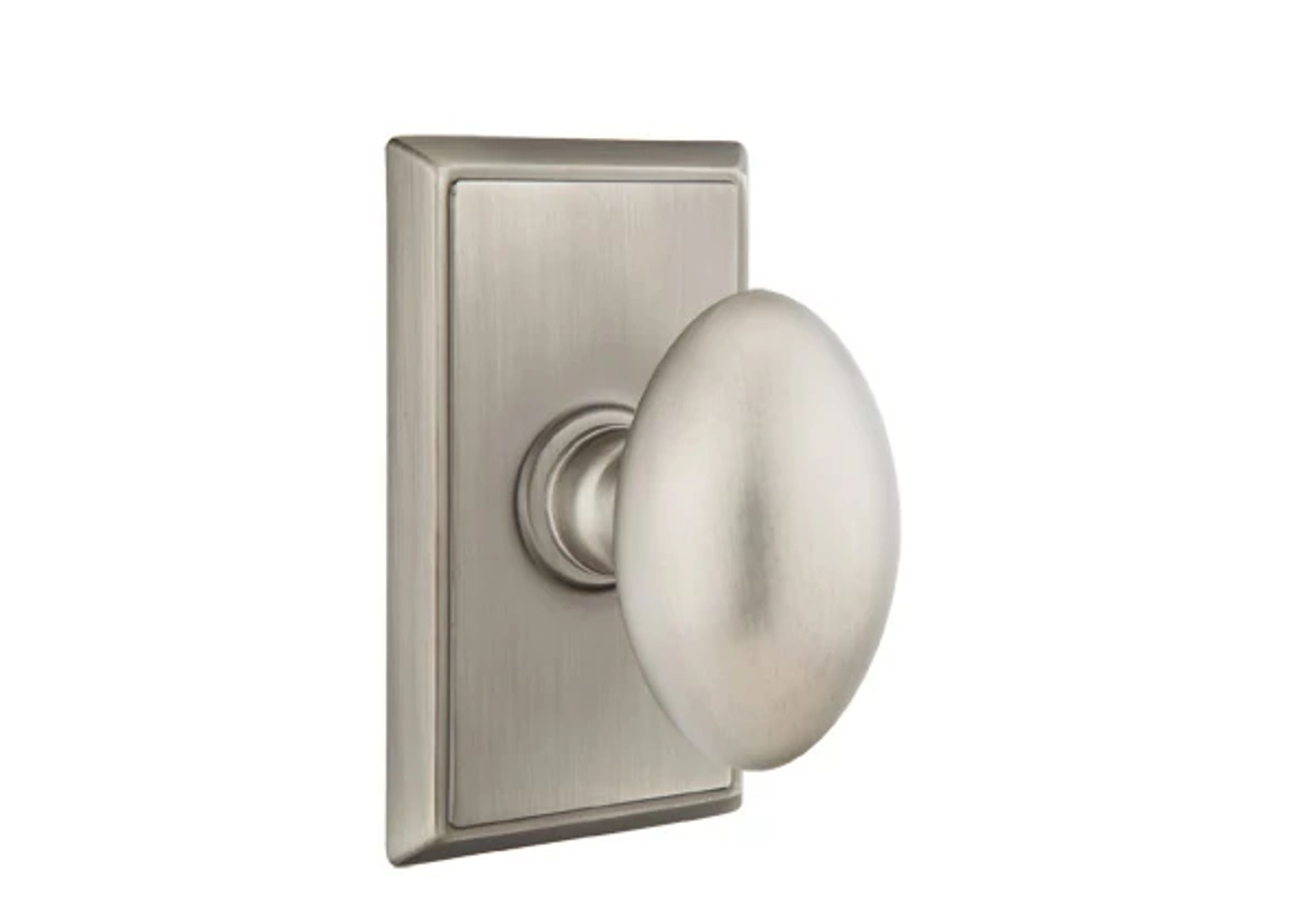 Emtek Concealed Fastener Egg Knob Set with Rectangular Rosette
