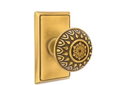 Emtek Concealed Fastener Lancaster Knob Set with Rectangular Rosette