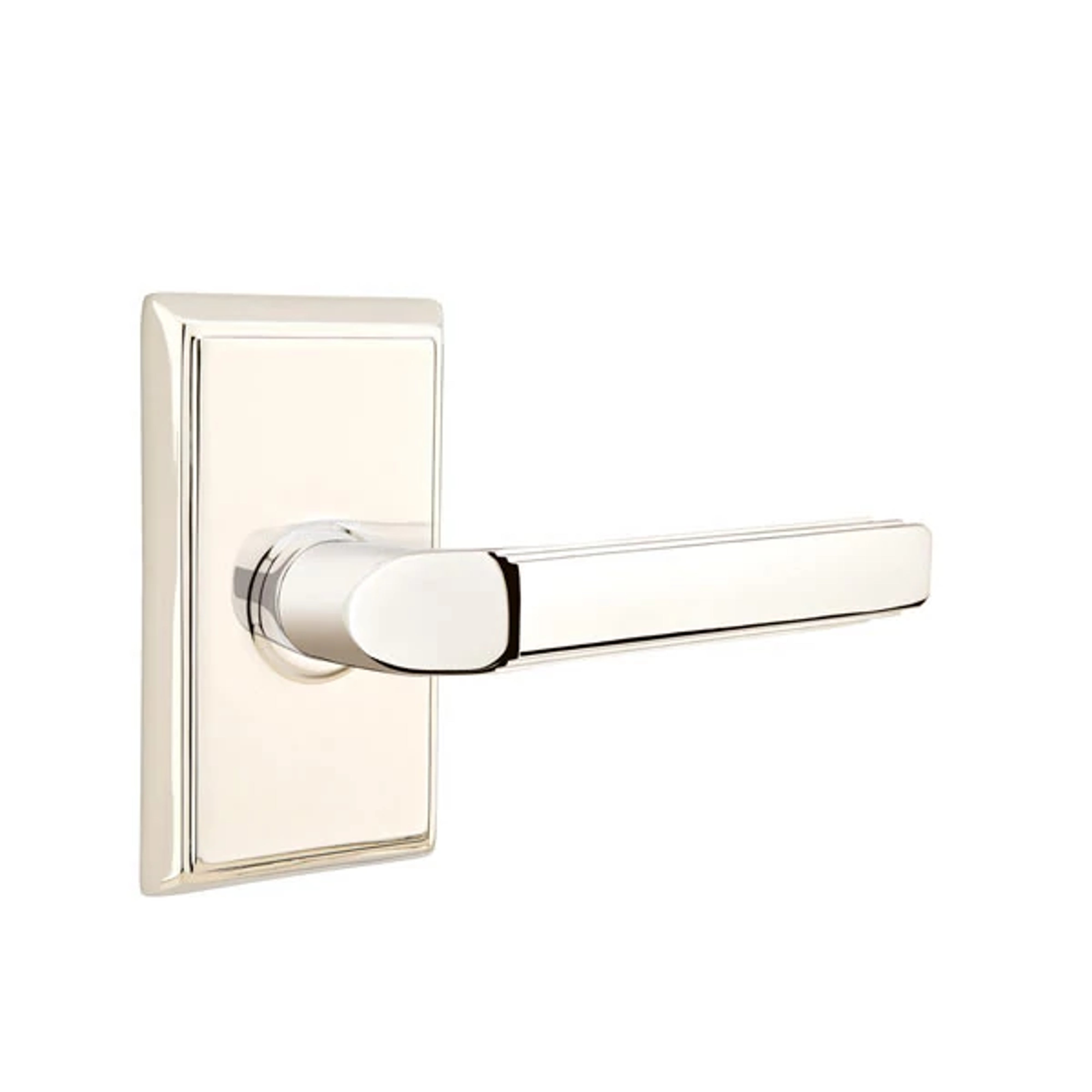 Emtek Milano Lever Set with Rectangular Rosette