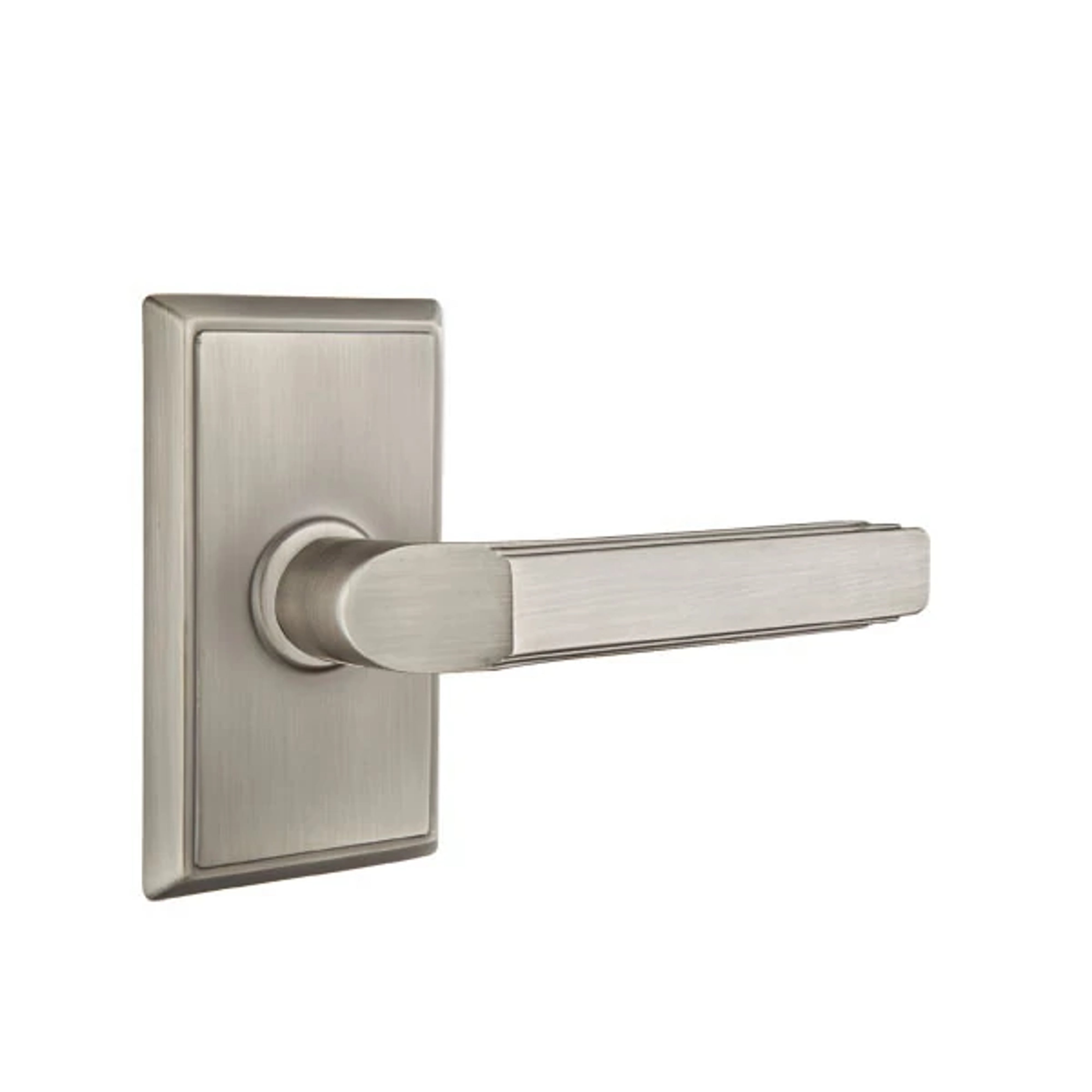 Emtek Concealed Fastener Milano Lever Set with Rectangular Rosette