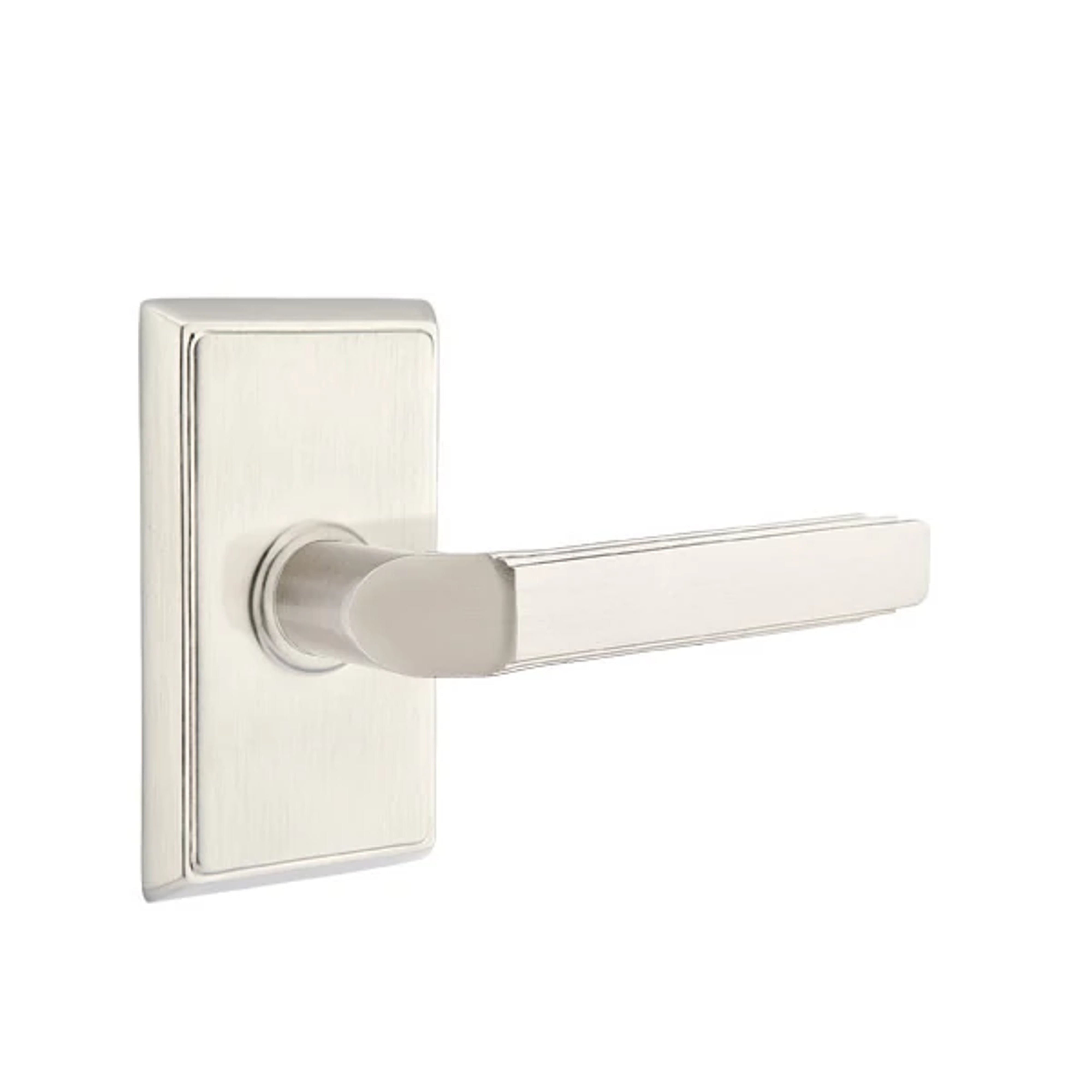 Emtek Milano Lever Set with Rectangular Rosette