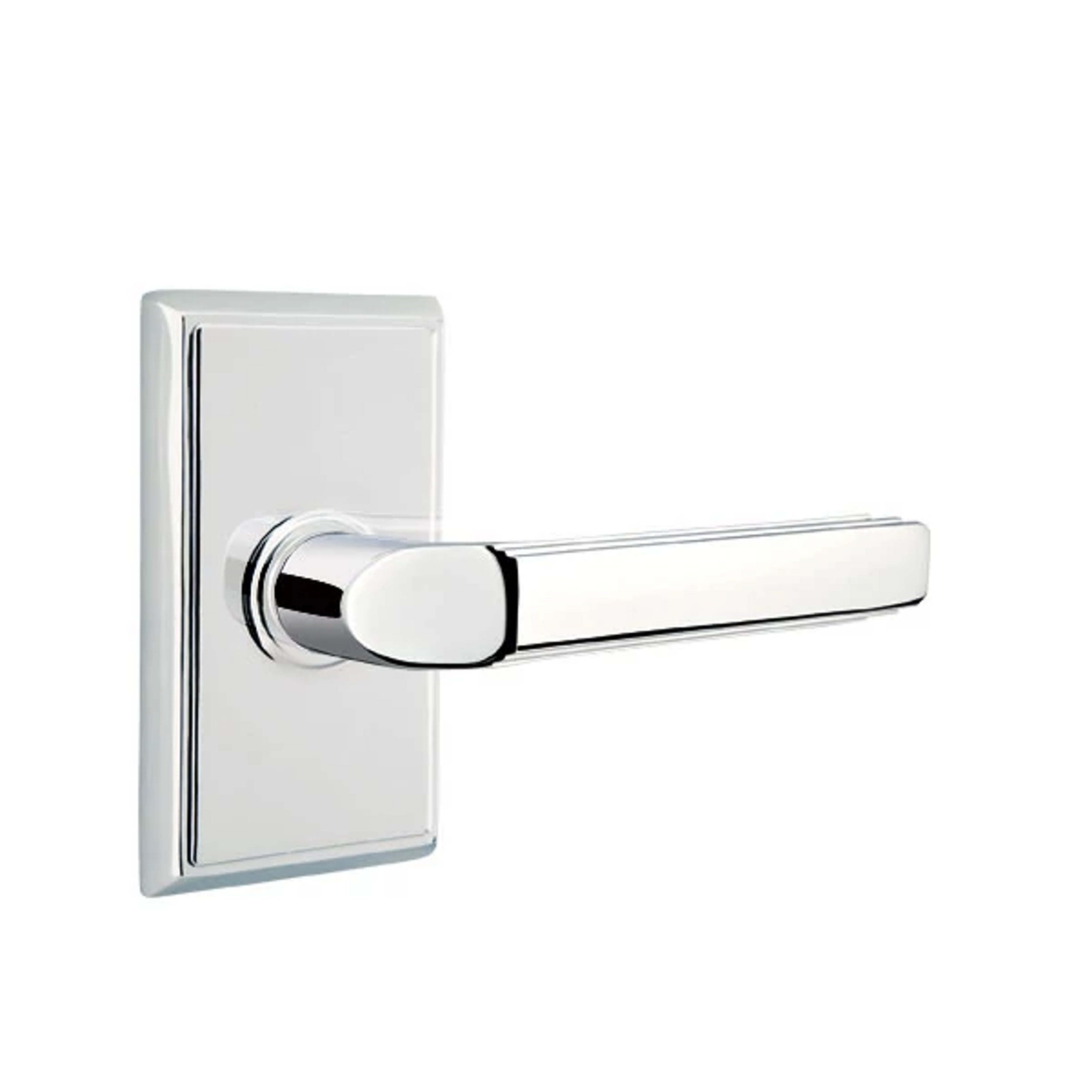 Emtek Milano Lever Set with Rectangular Rosette
