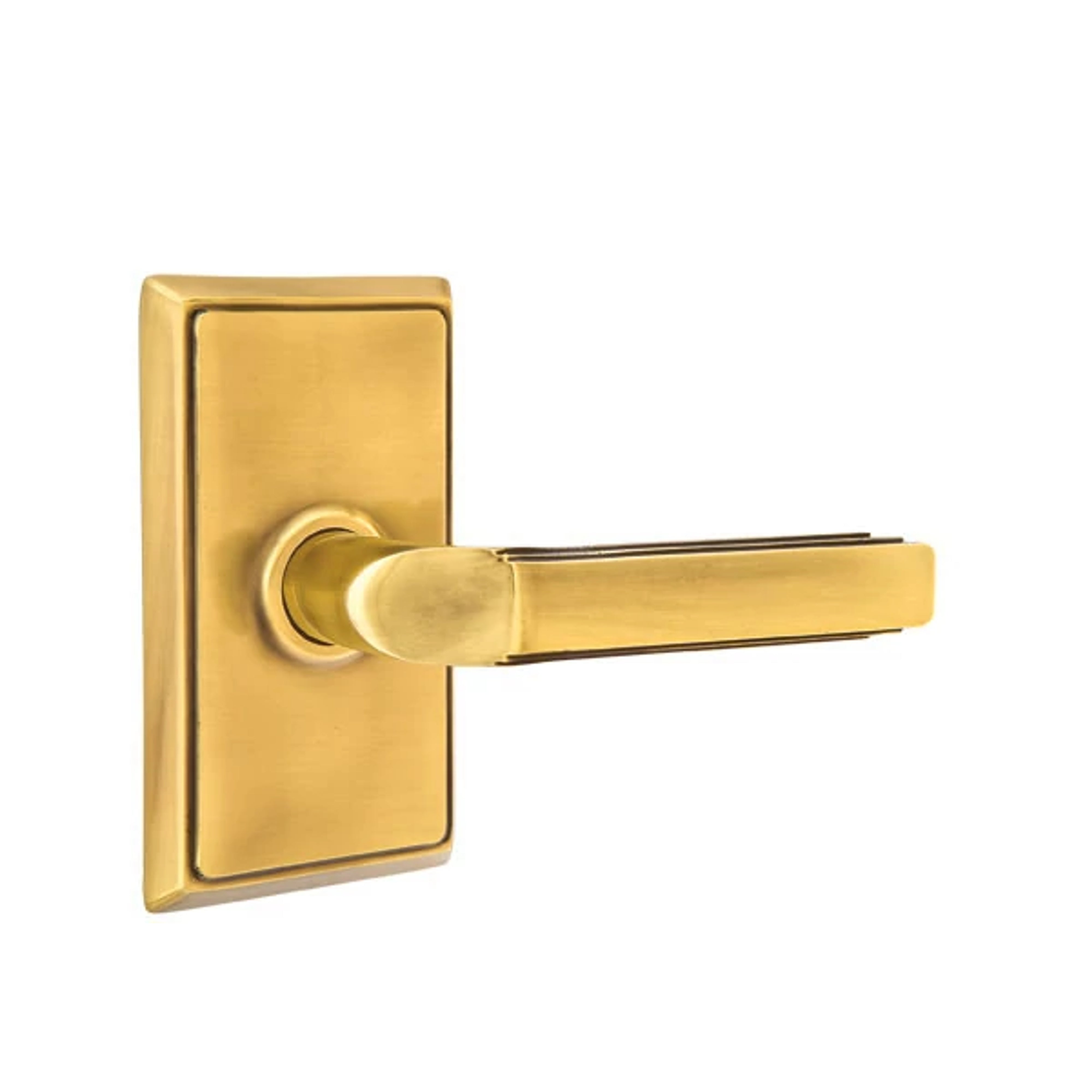 Emtek Milano Lever Set with Rectangular Rosette