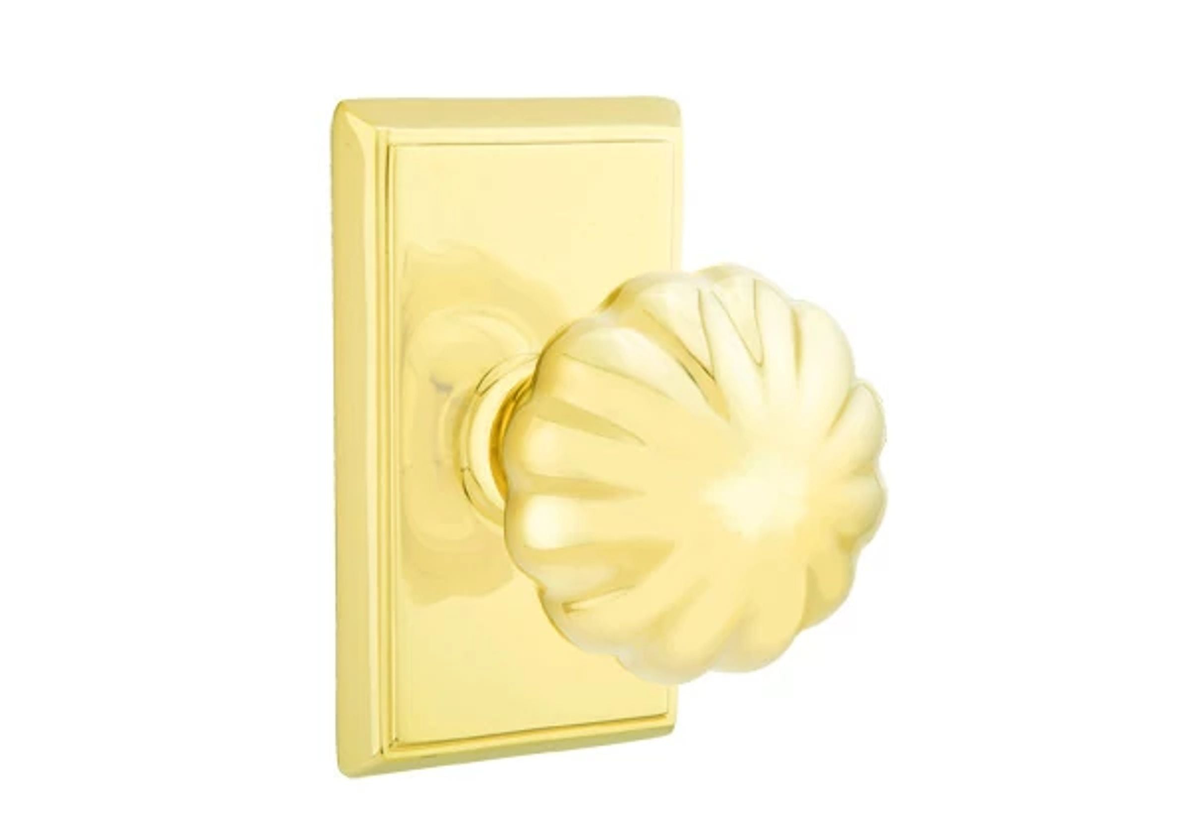 Emtek Melon Knob Set with Rectangular Rosette