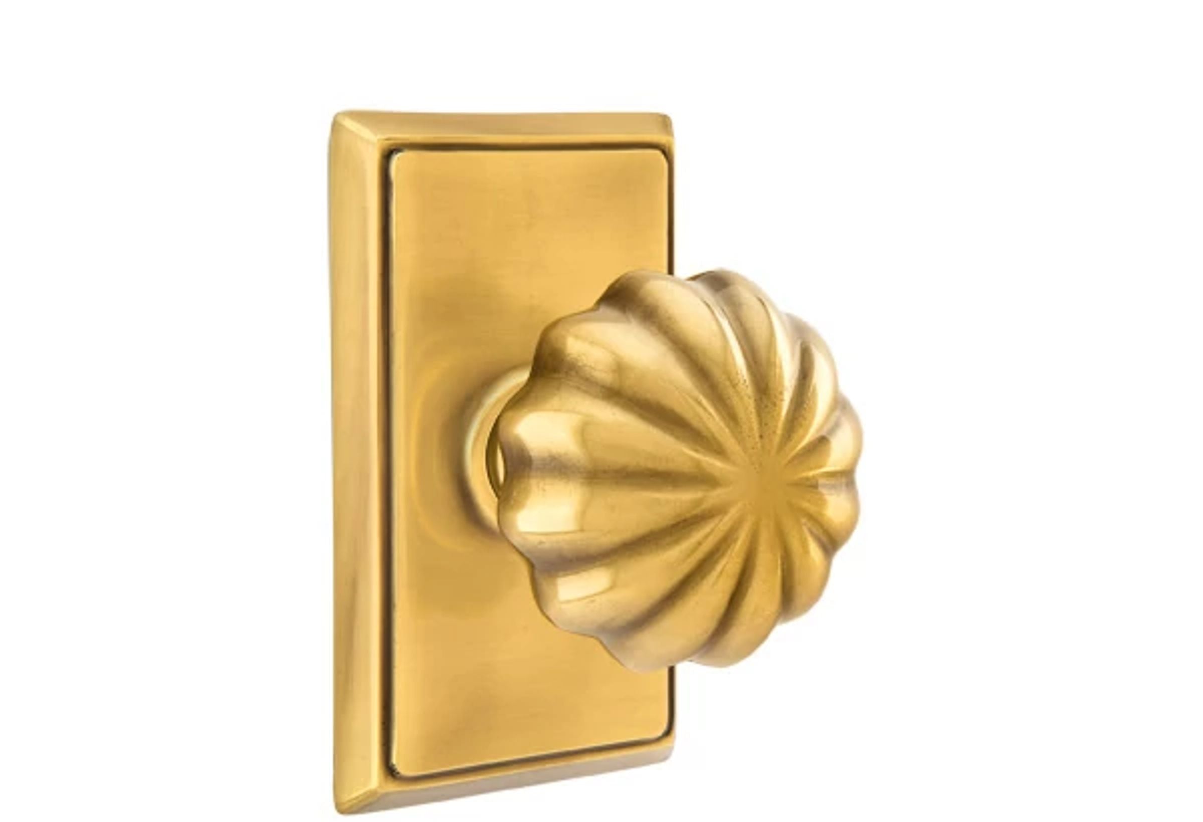 Emtek Melon Knob Set with Rectangular Rosette