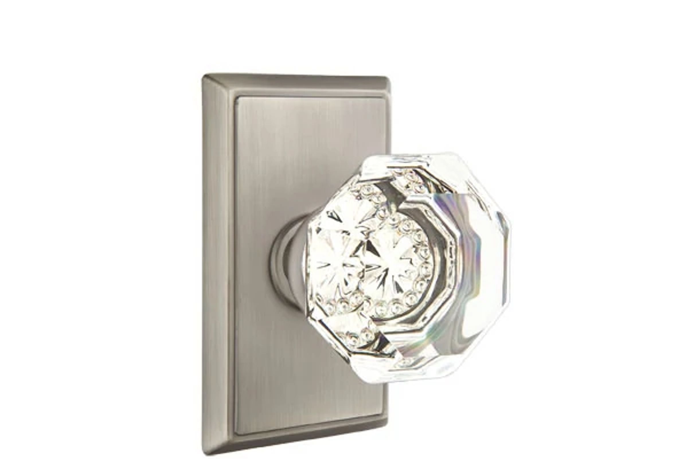 Emtek Old Town Knob Set with Rectangular Rosette