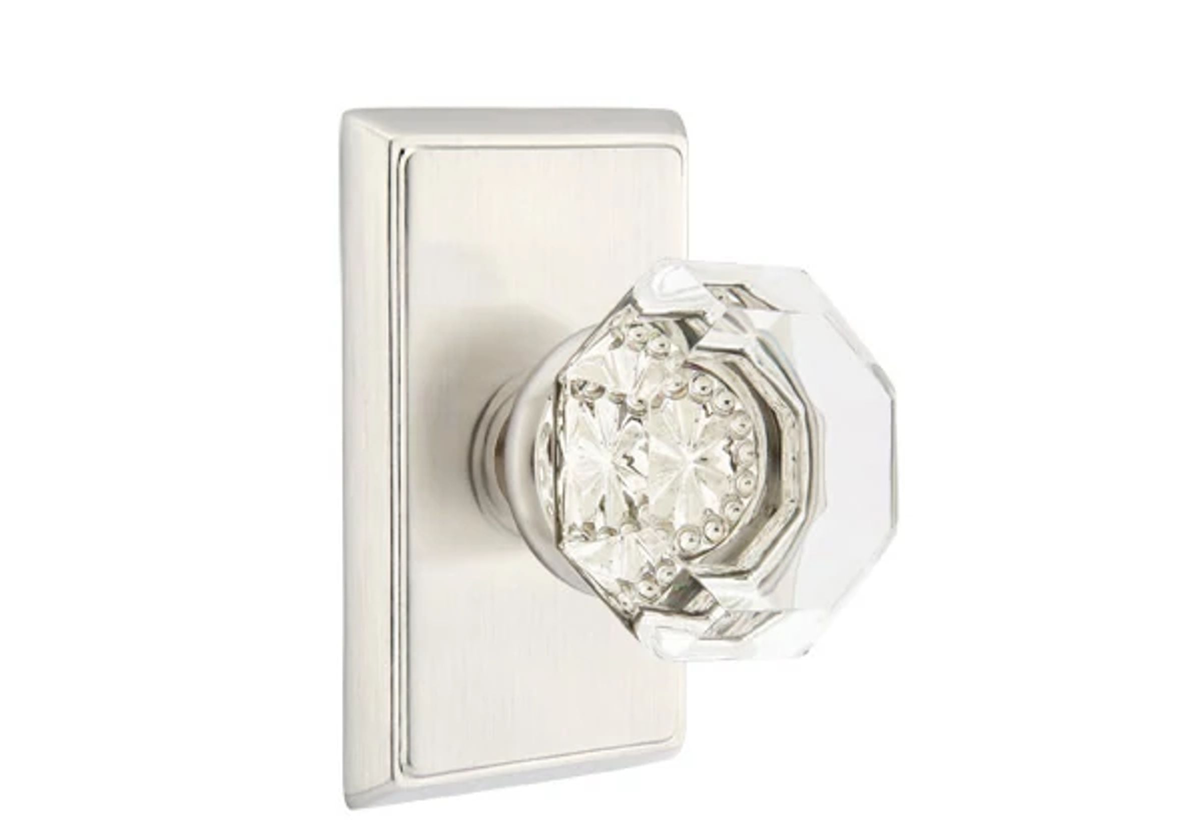 Emtek Concealed Fastener Old Town Knob Set with Rectangular Rosette