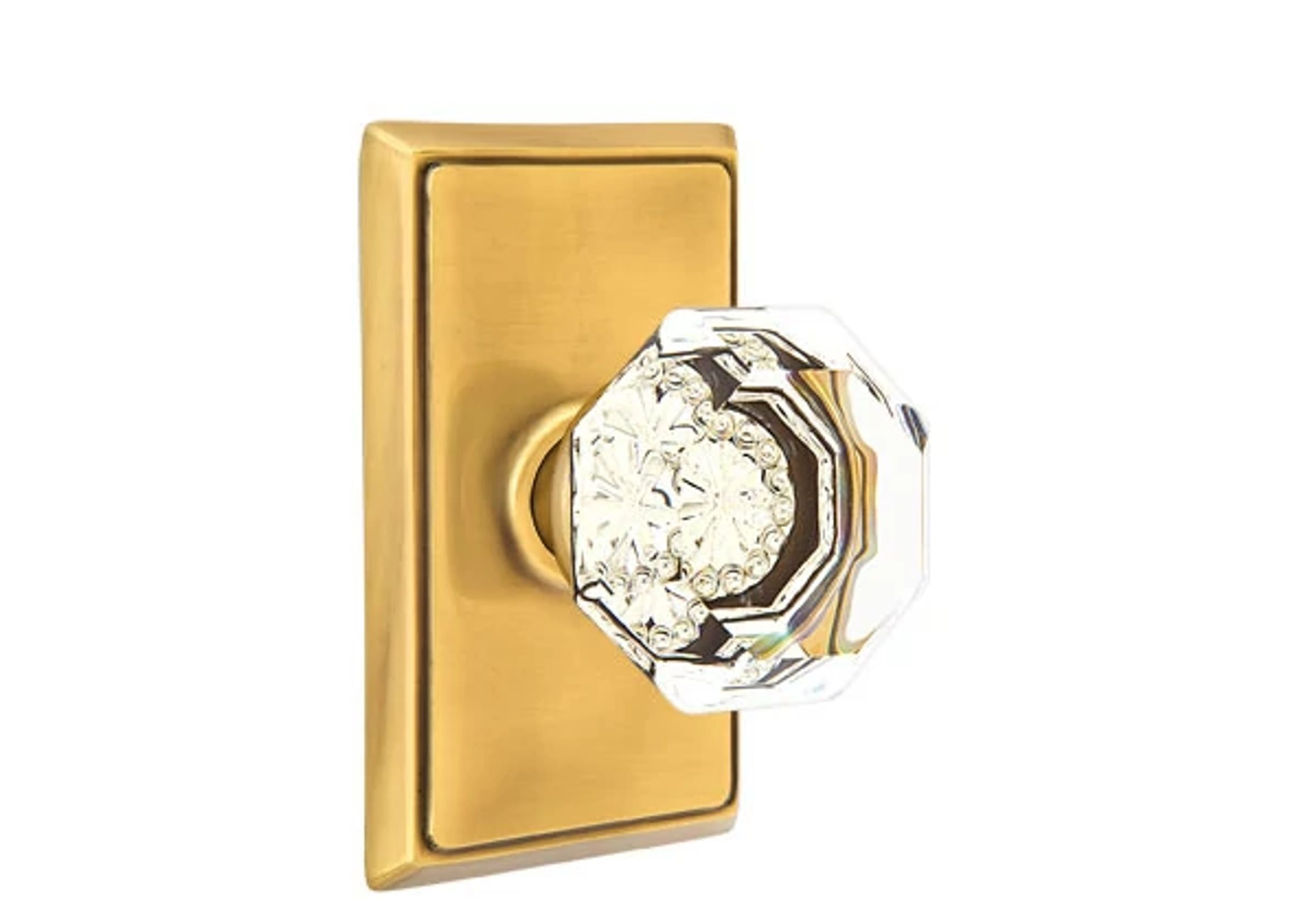 Emtek Old Town Knob Set with Rectangular Rosette