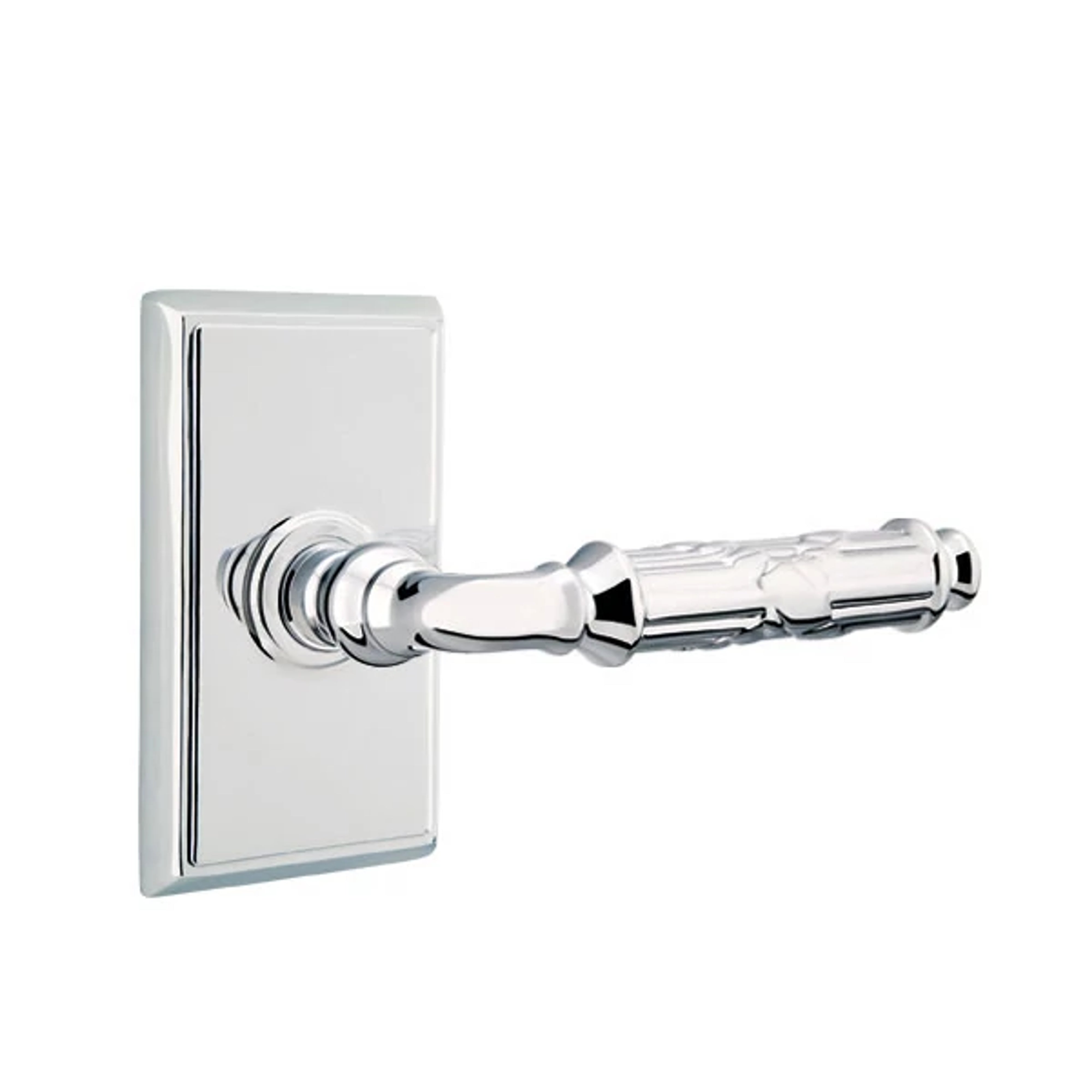 Emtek Ribbon & Reed Lever Set with Rectangular Rosette