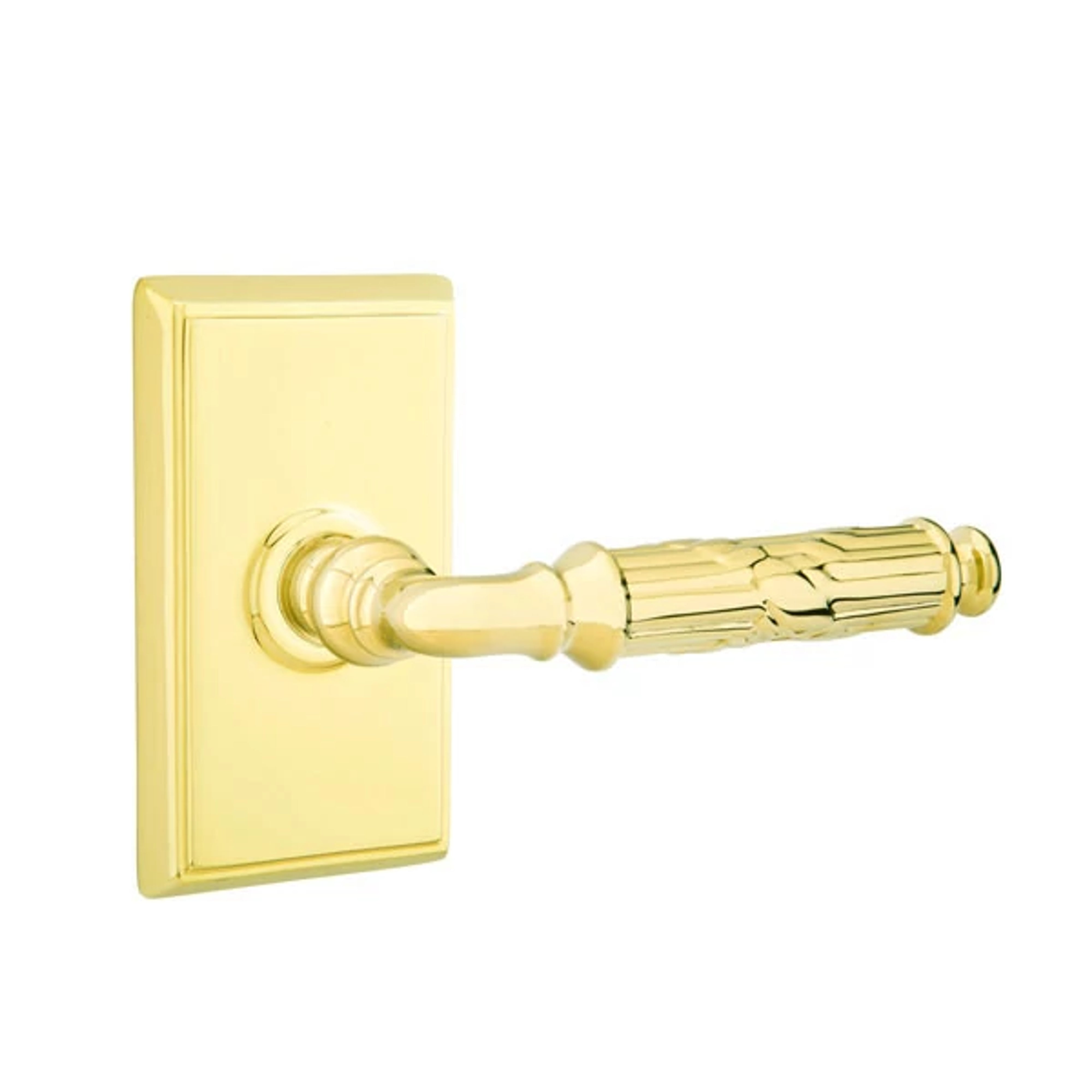 Emtek Ribbon & Reed Lever Set with Rectangular Rosette