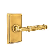 Emtek Concealed Fastener Ribbon & Reed Lever Set with Rectangular Rosette