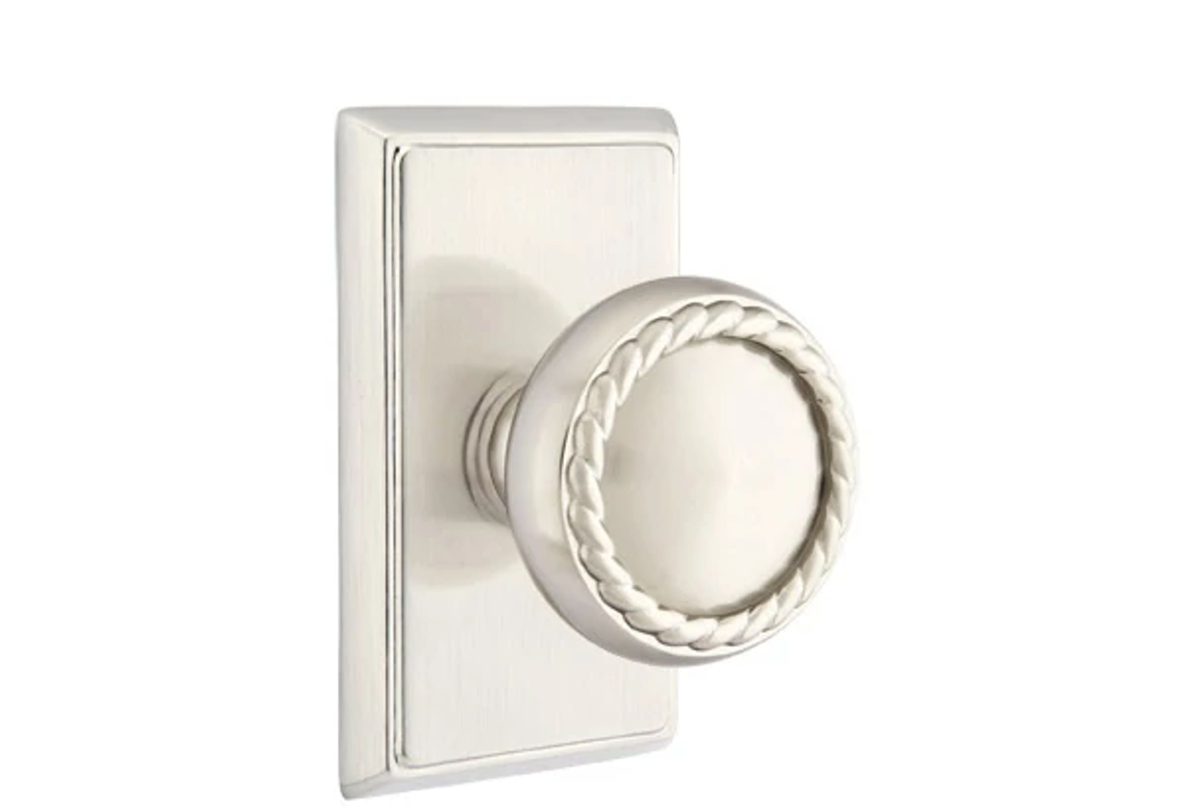 Emtek Rope Knob Set with Rectangular Rosette