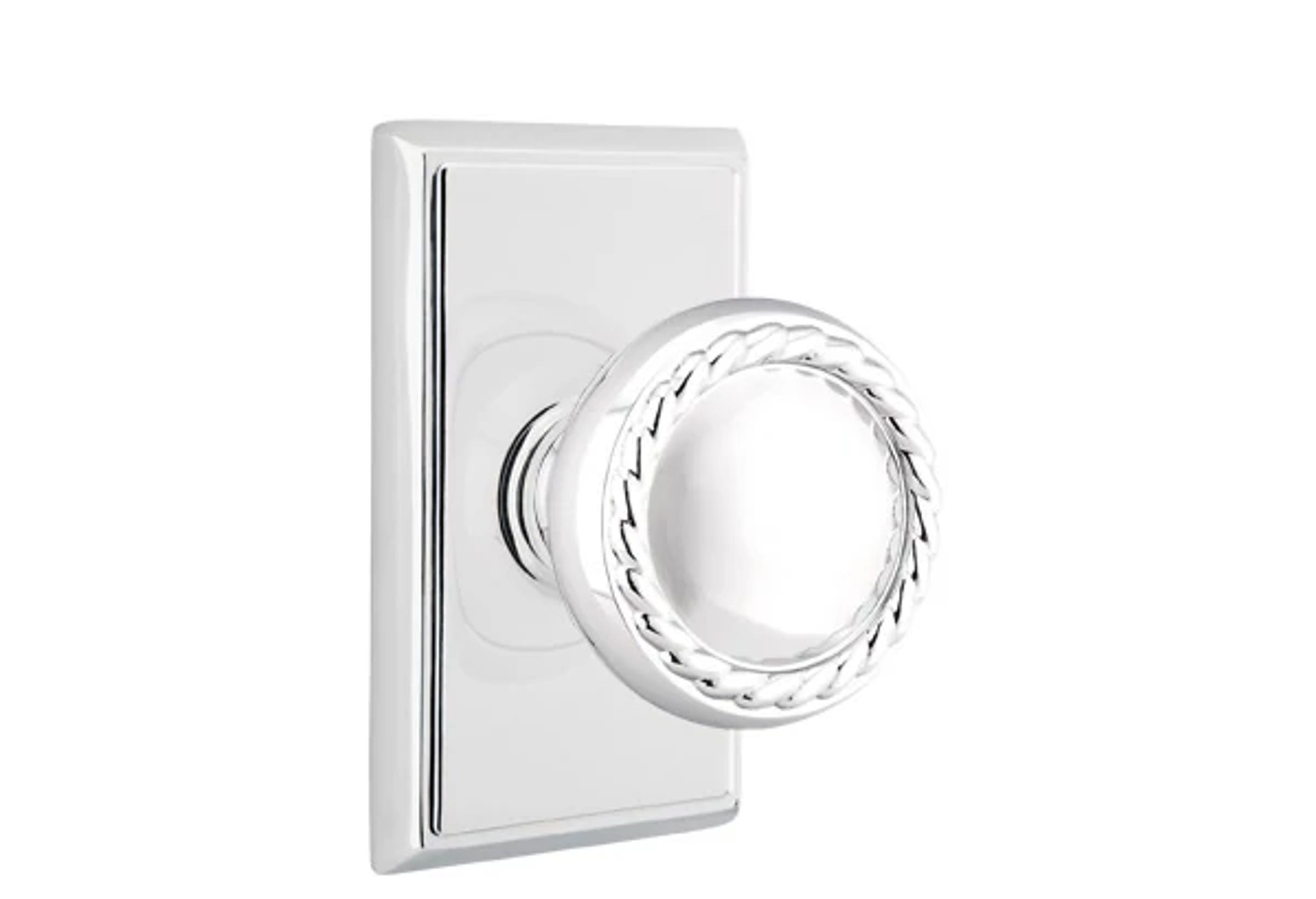 Emtek Rope Knob Set with Rectangular Rosette