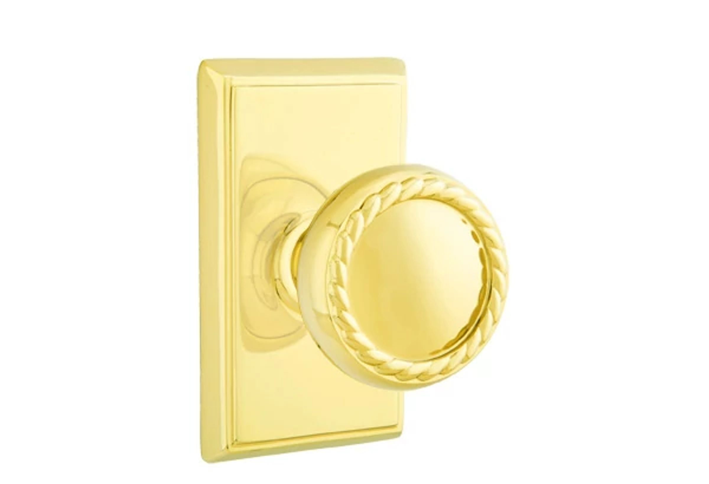 Emtek Rope Knob Set with Rectangular Rosette