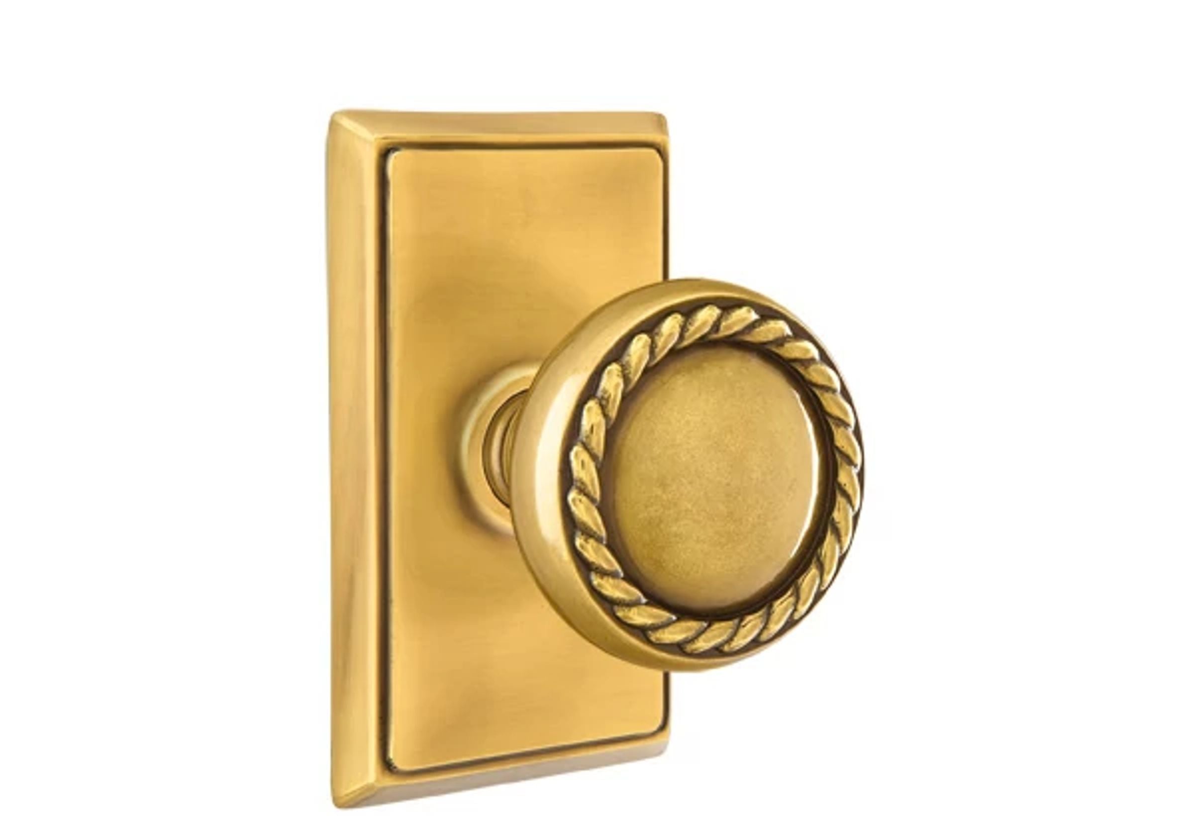 Emtek Rope Knob Set with Rectangular Rosette