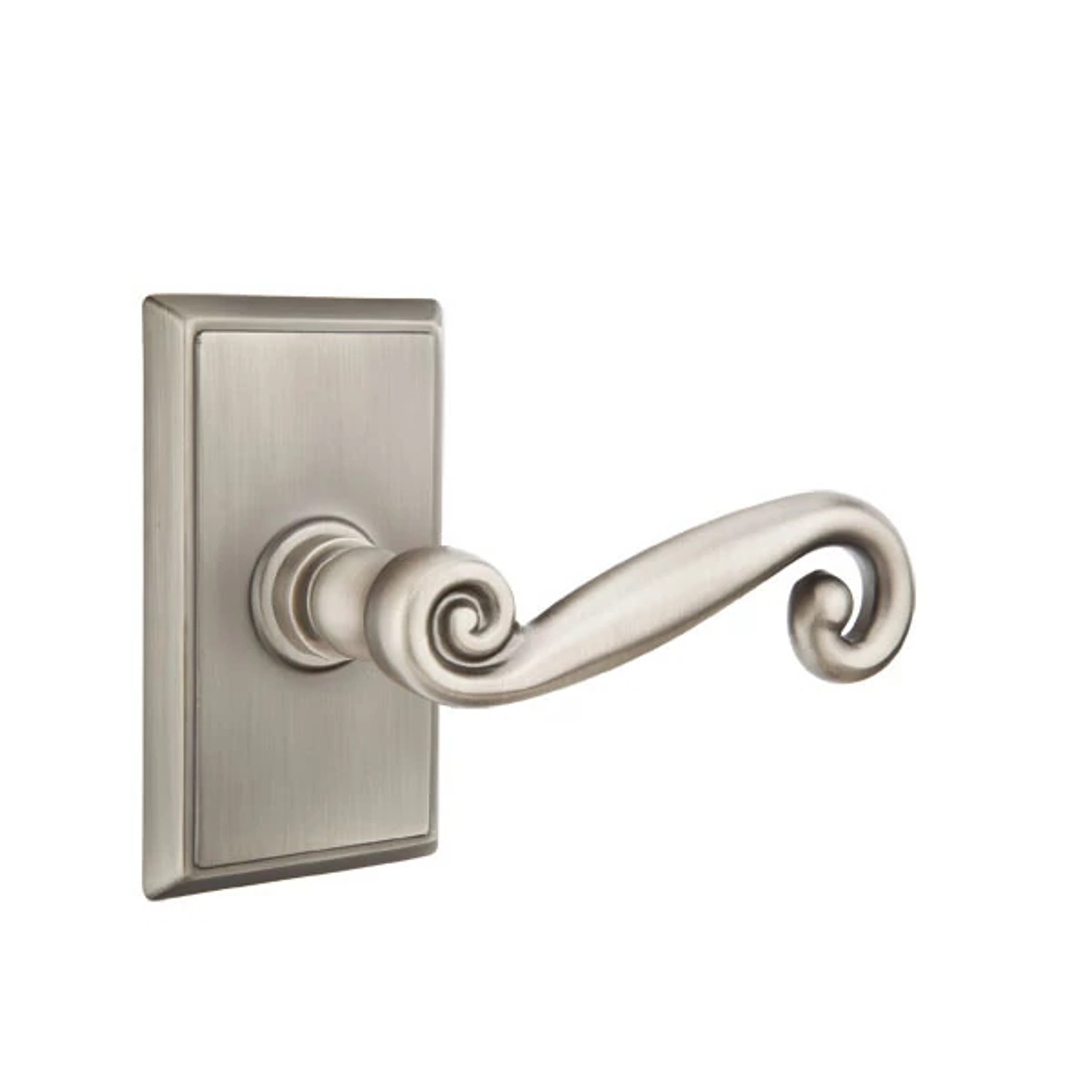 Emtek Concealed Fastener Rustic Lever Set with Rectangular Rosette