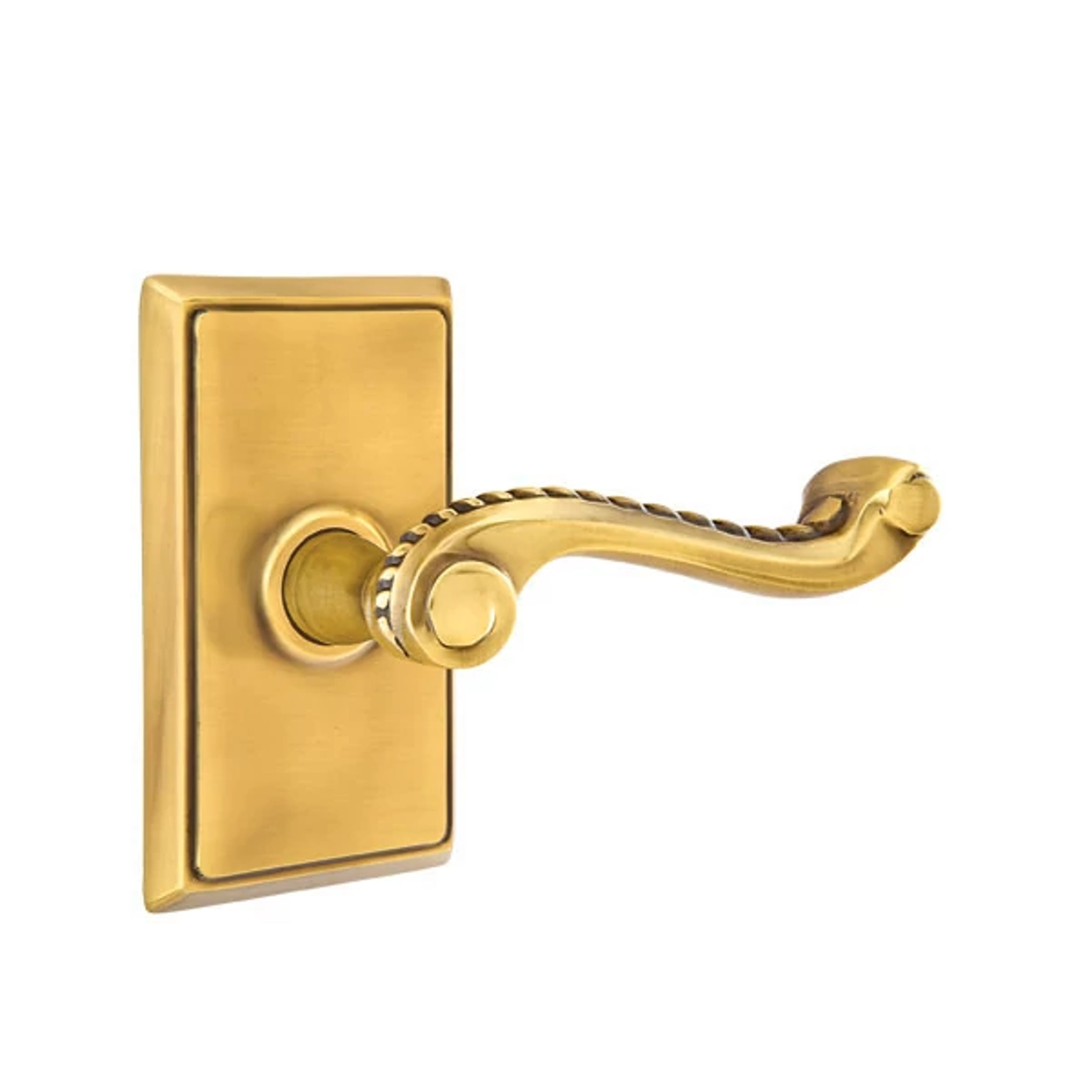 Emtek Concealed Fastener Rope Lever Set with Rectangular Rosette