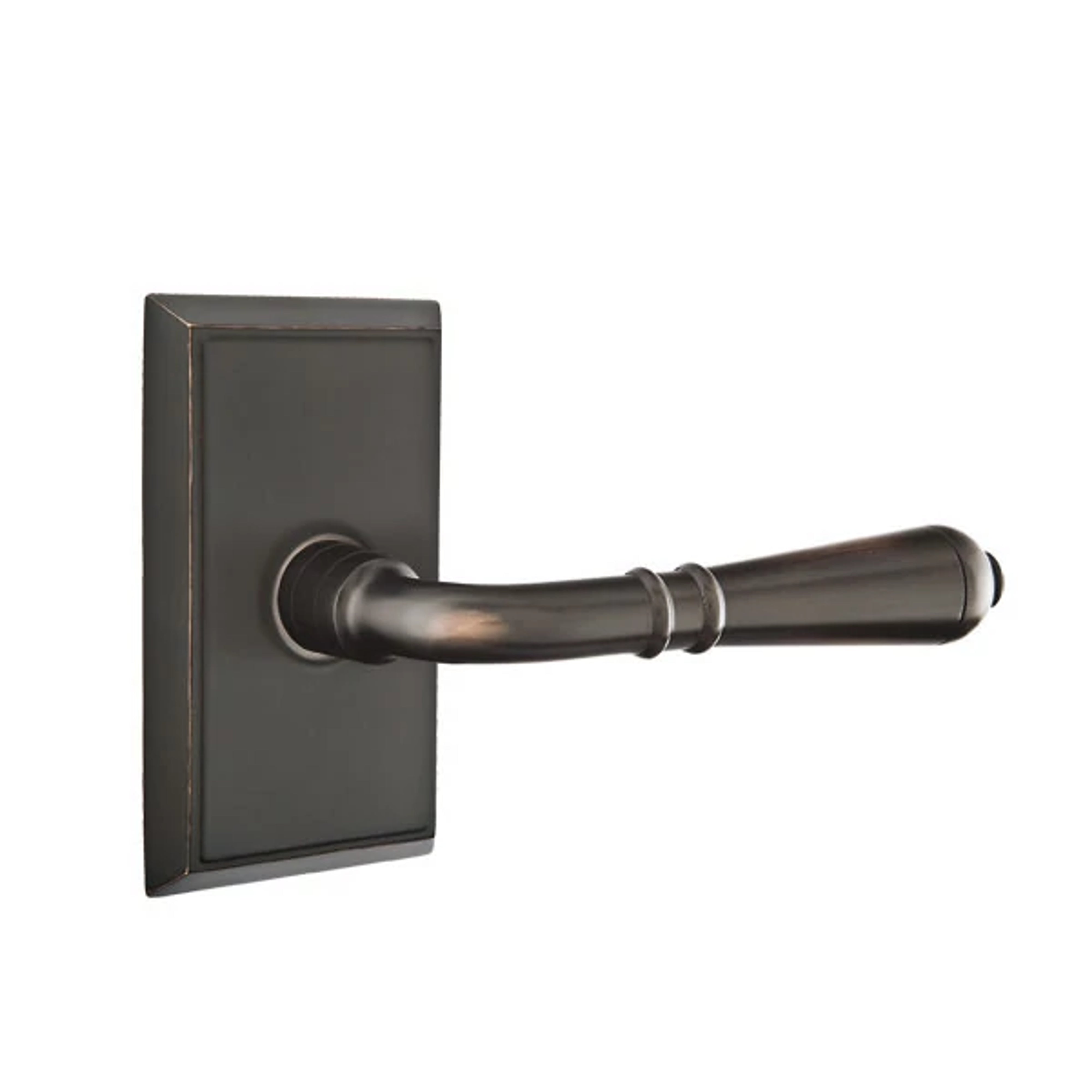 Emtek Concealed Fastener Turino Lever Set with Rectangular Rosette