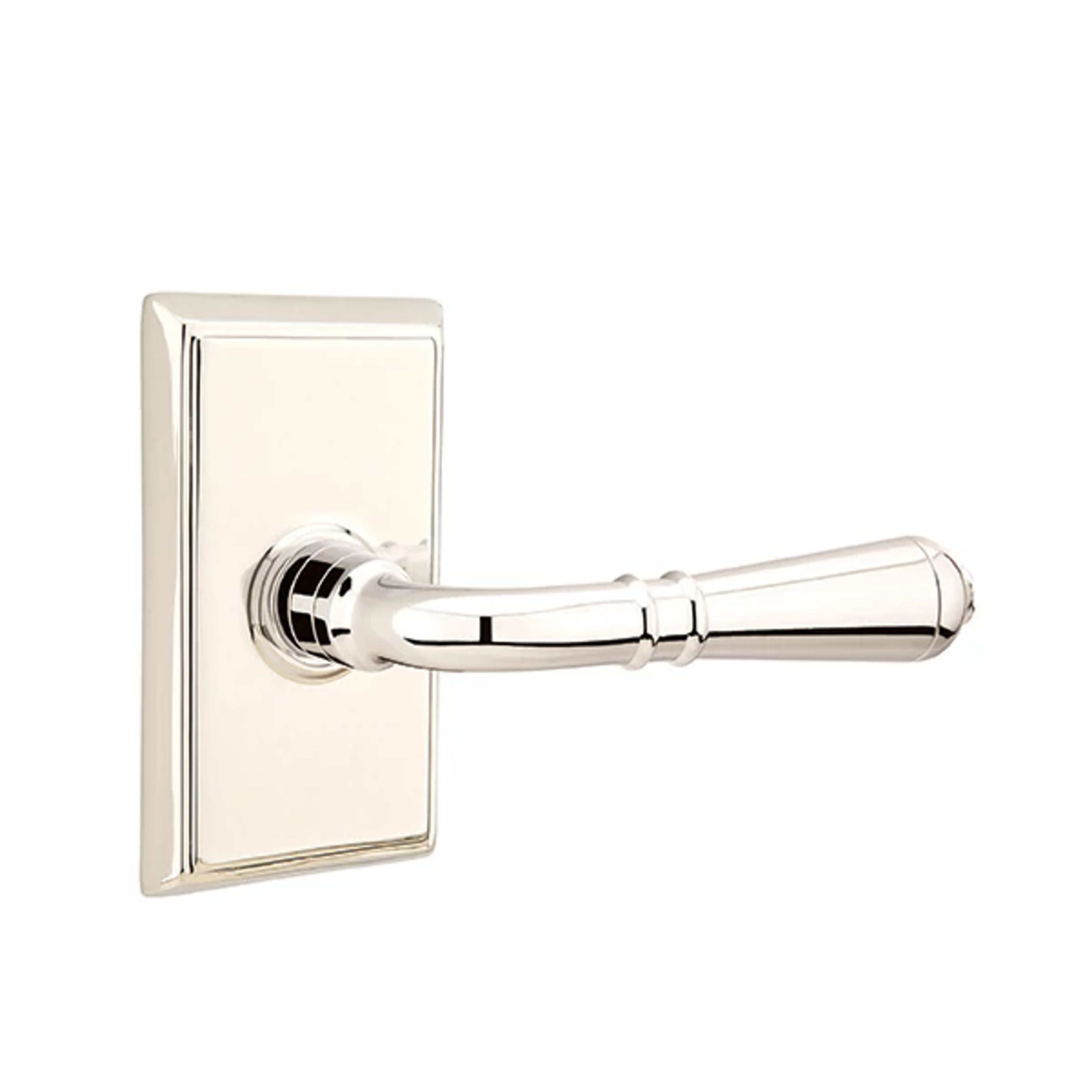 Emtek Concealed Fastener Turino Lever Set with Rectangular Rosette