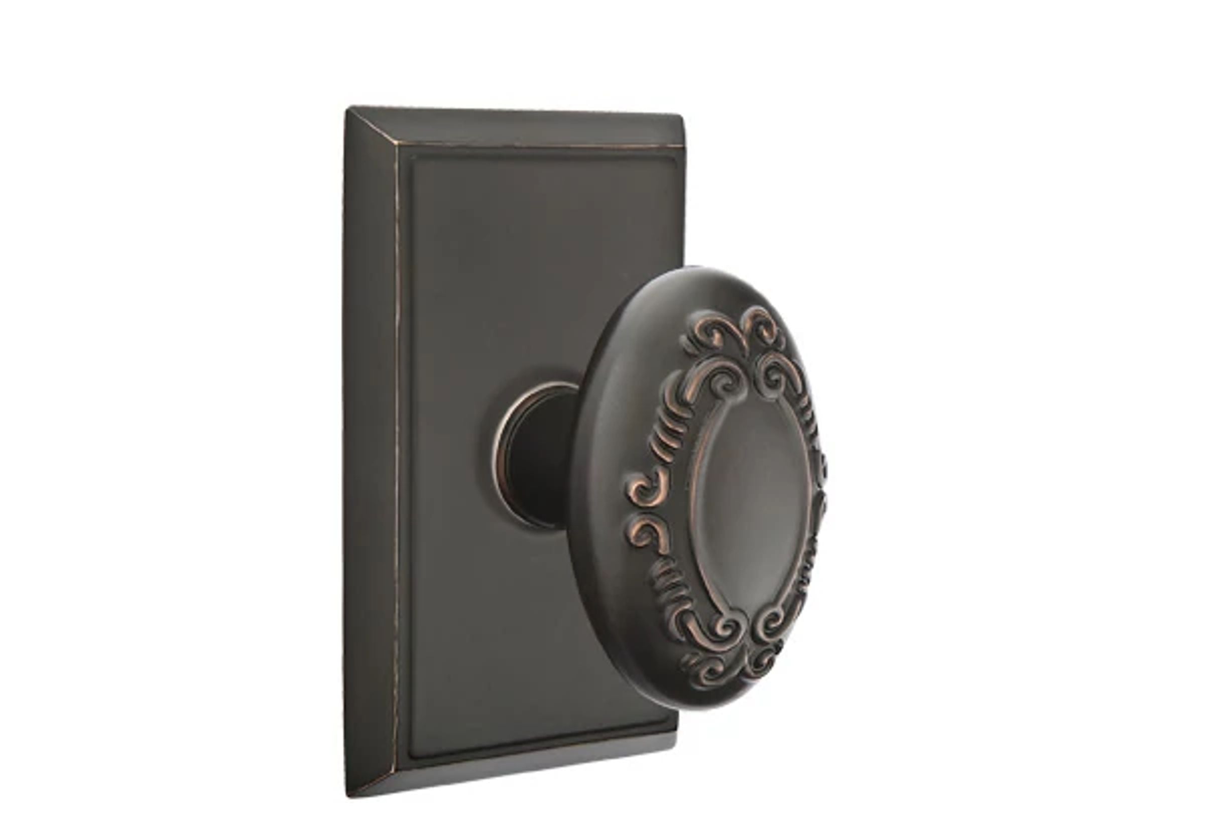 Emtek Concealed Fastener Victoria Knob Set with Rectangular Rosette