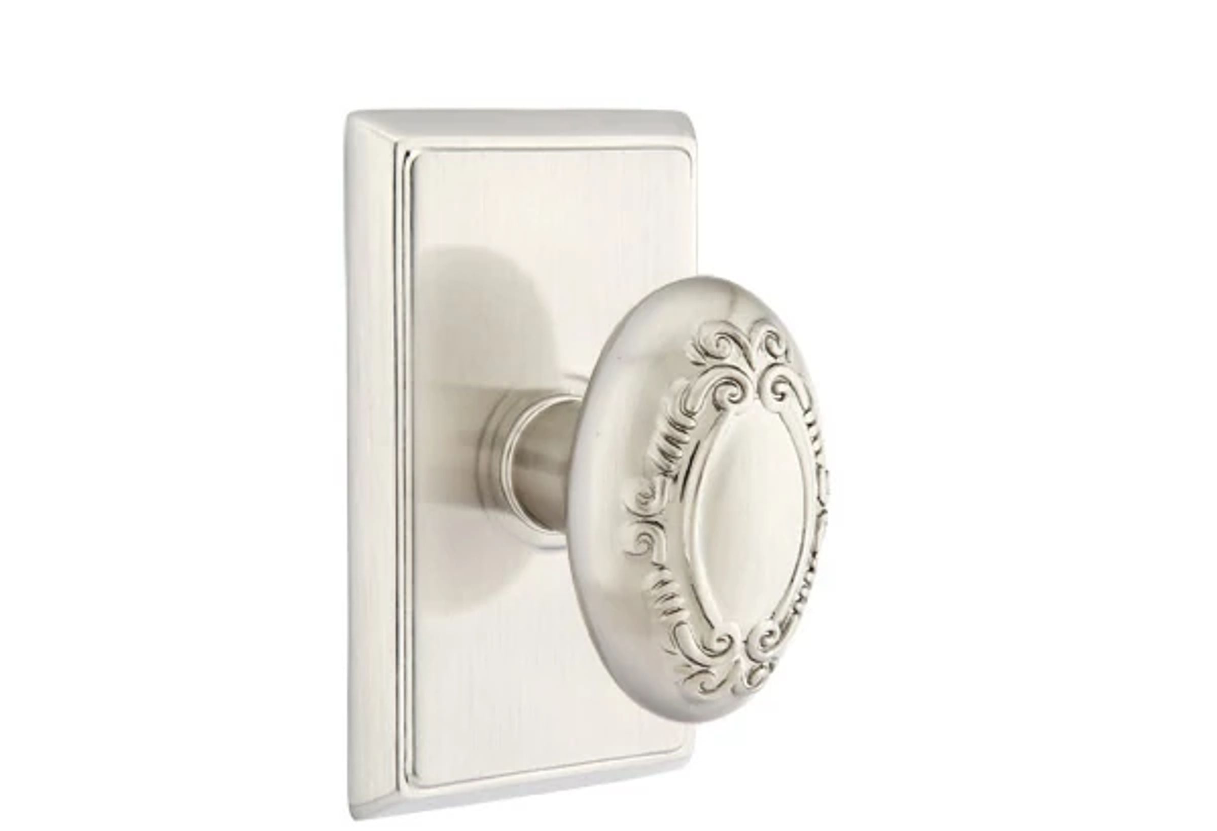Emtek Concealed Fastener Victoria Knob Set with Rectangular Rosette
