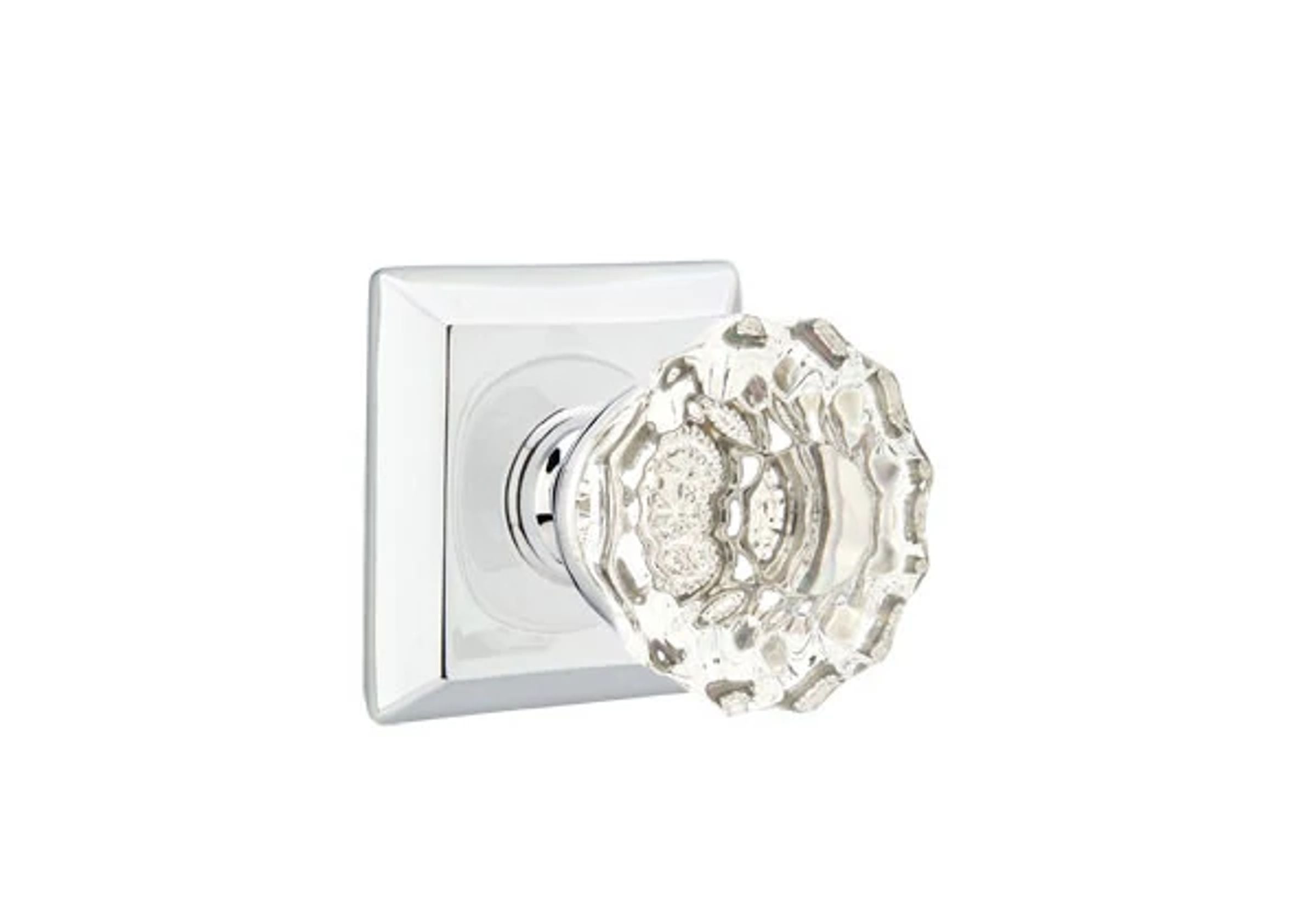 Emtek Astoria Glass Knob Set with Quincy Rosette