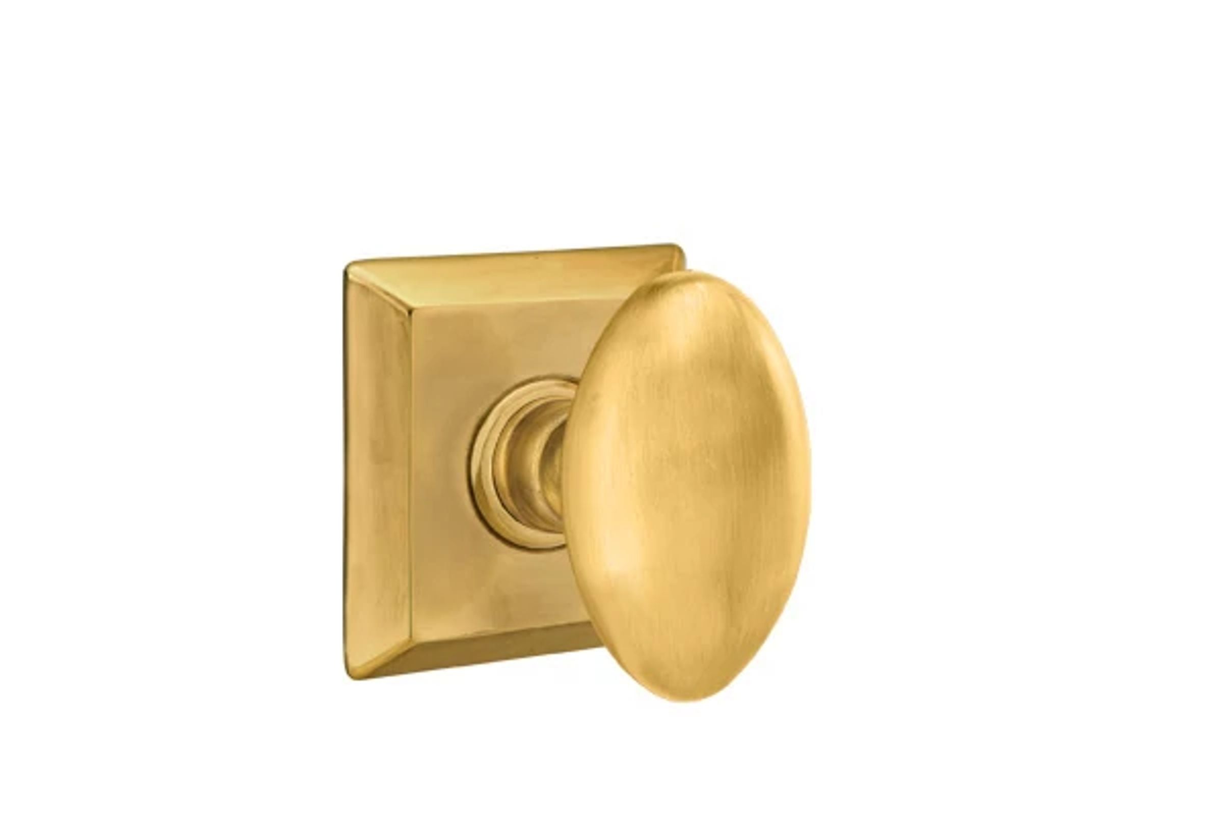 Emtek Egg Knob Set with Quincy Rosette