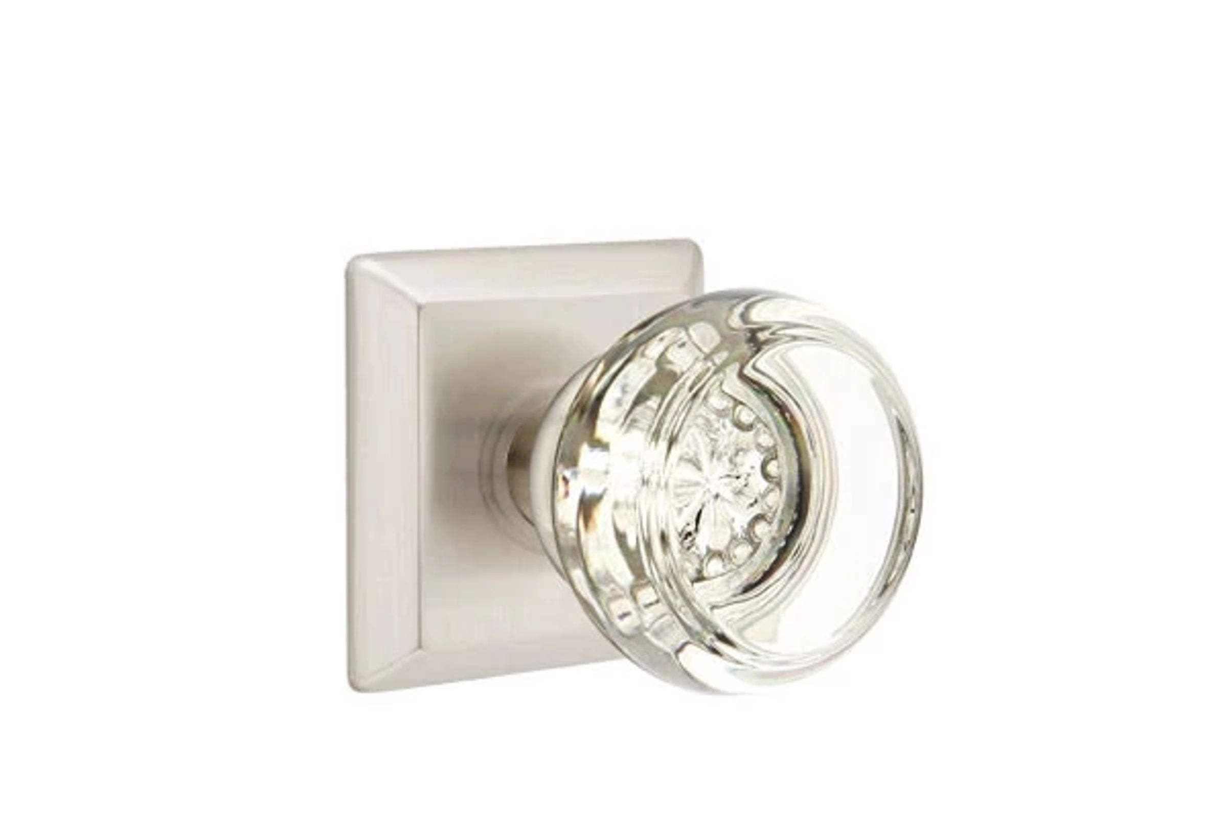 Emtek Georgetown Glass Knob Set with Quincy Rosette