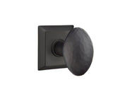 Emtek Hammered Egg Knob Set with Quincy Rosette