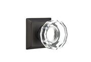 Emtek Lowell Glass Knob Set with Quincy Rosette