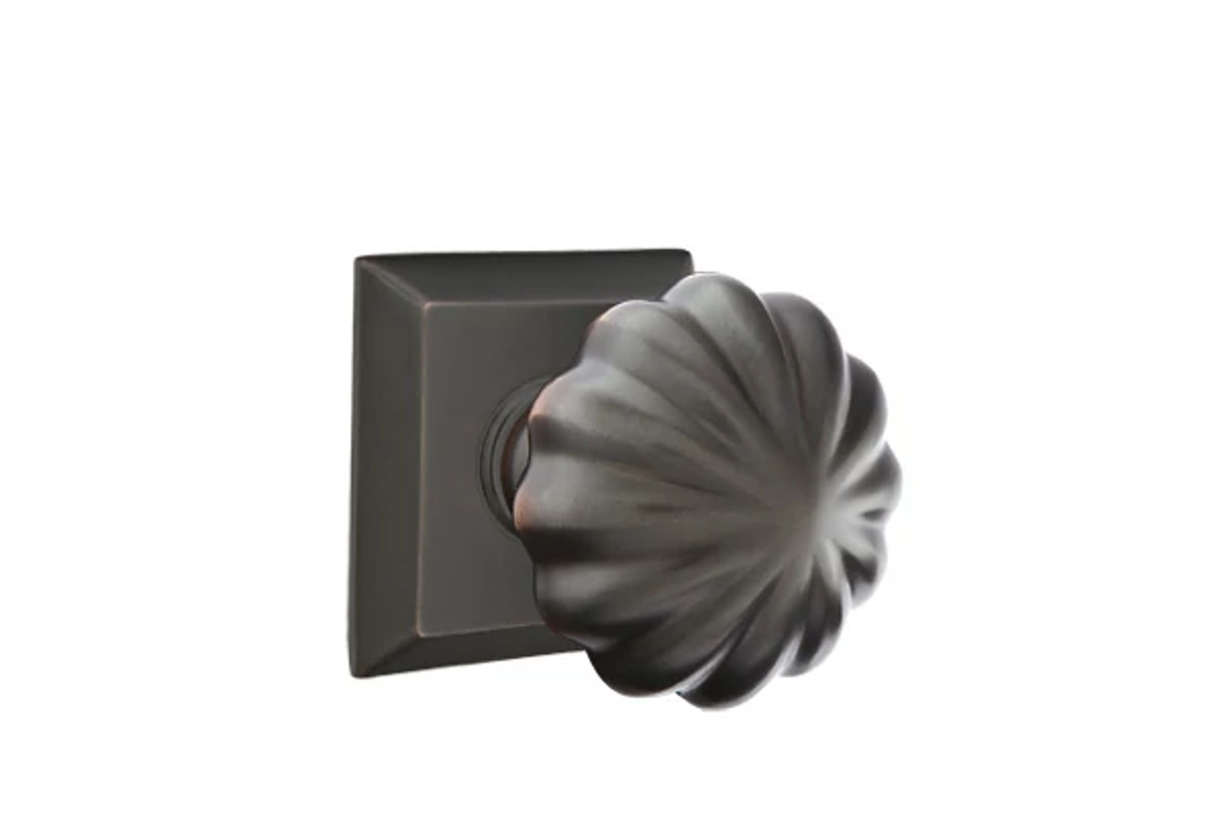 Emtek Concealed Fastener Melon Knob Set with Quincy Rosette