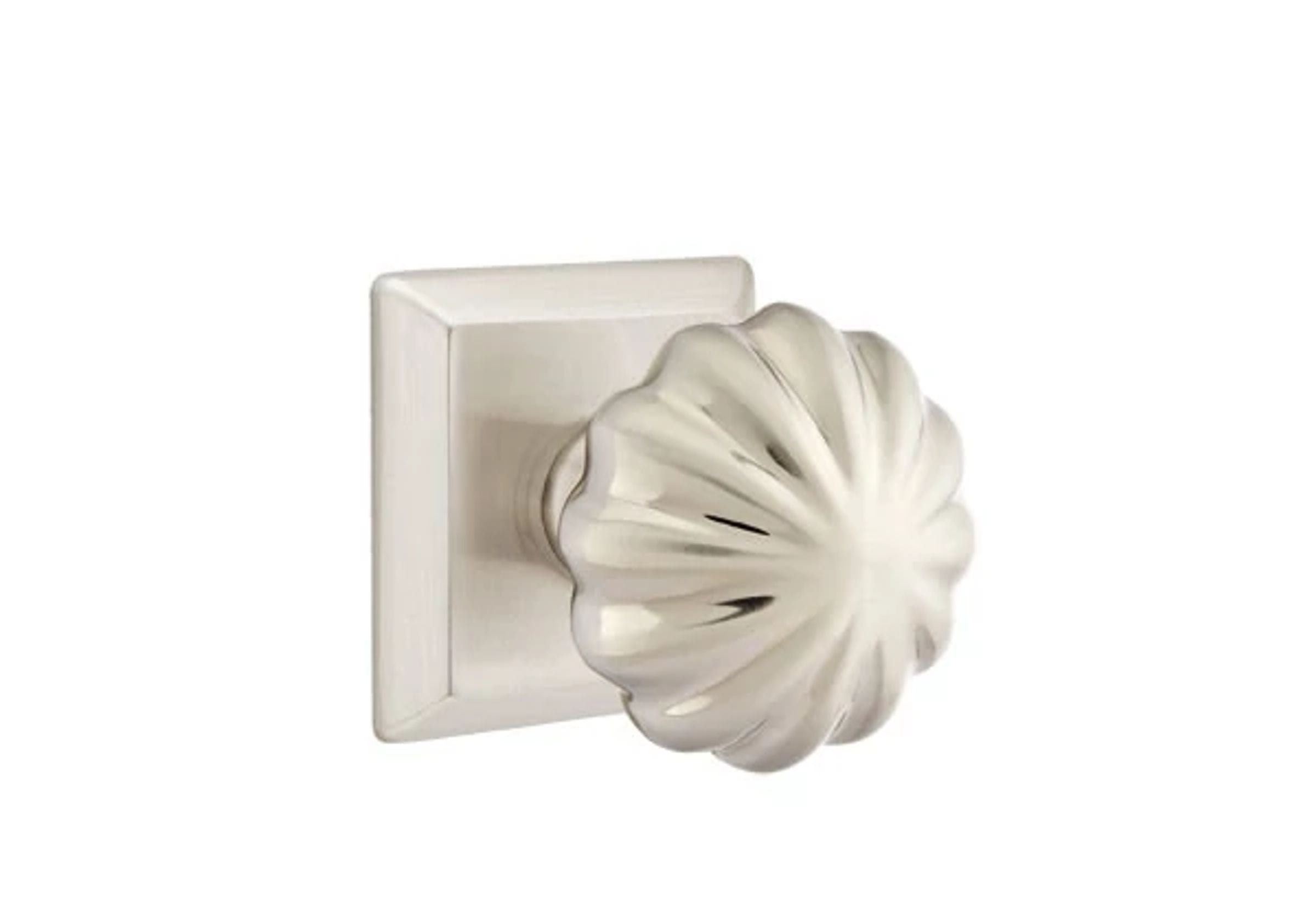 Emtek Concealed Fastener Melon Knob Set with Quincy Rosette