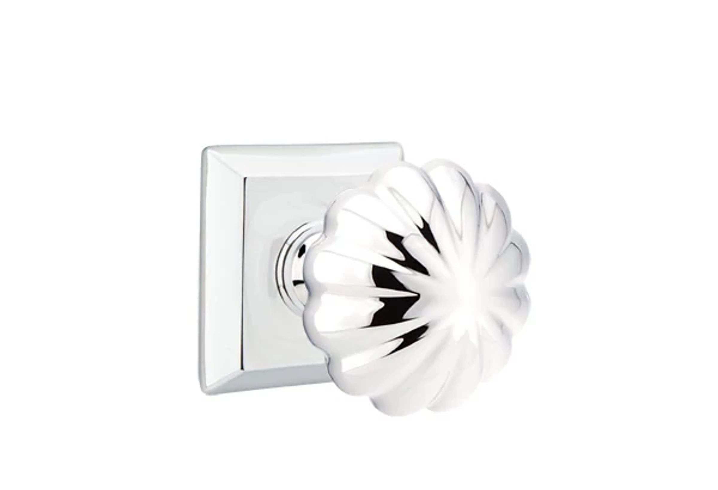 Emtek Concealed Fastener Melon Knob Set with Quincy Rosette