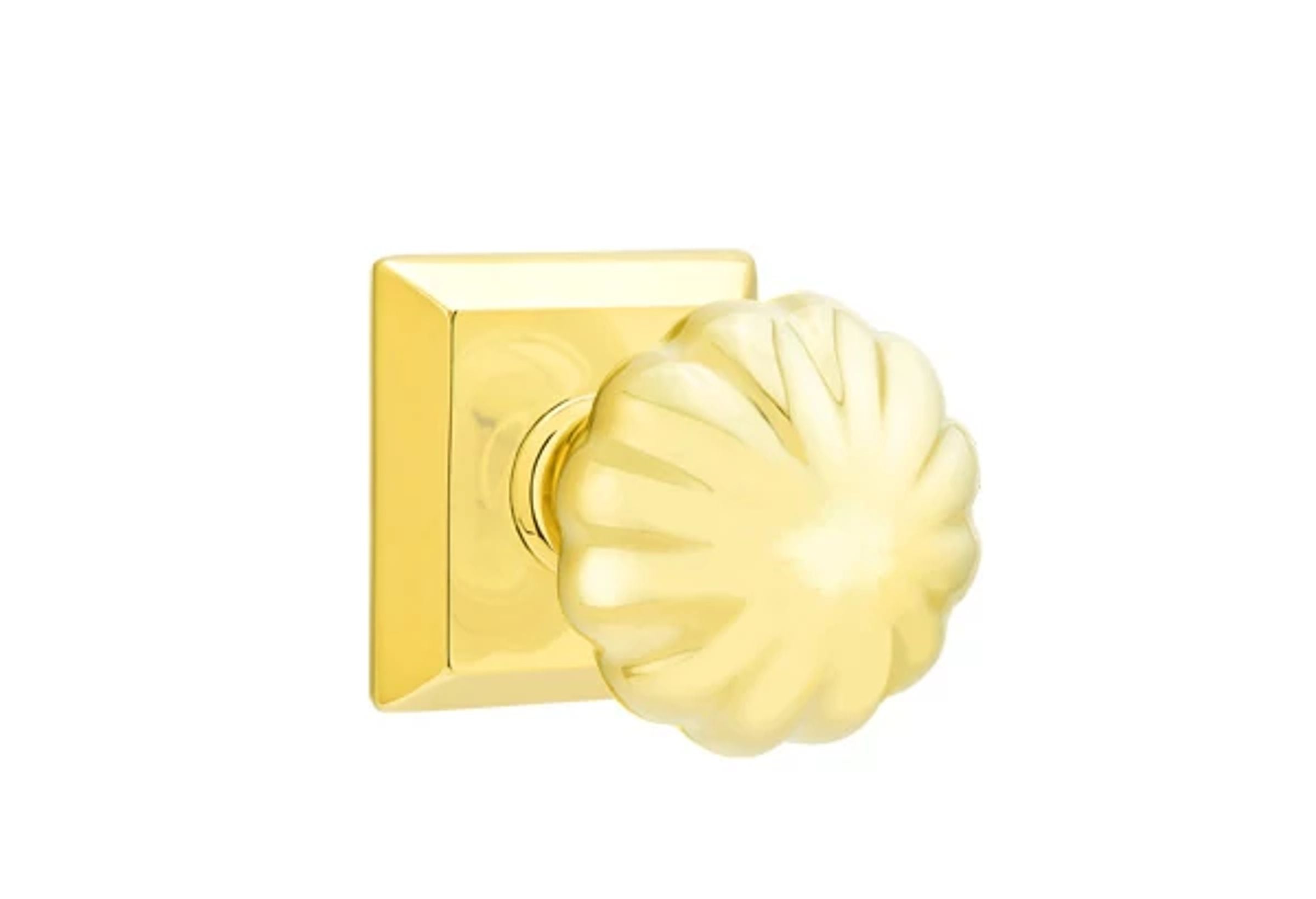 Emtek Concealed Fastener Melon Knob Set with Quincy Rosette