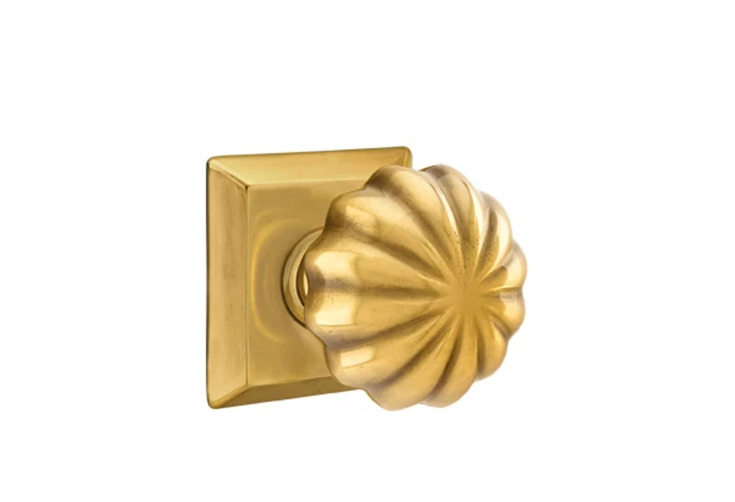 Emtek Concealed Fastener Melon Knob Set with Quincy Rosette