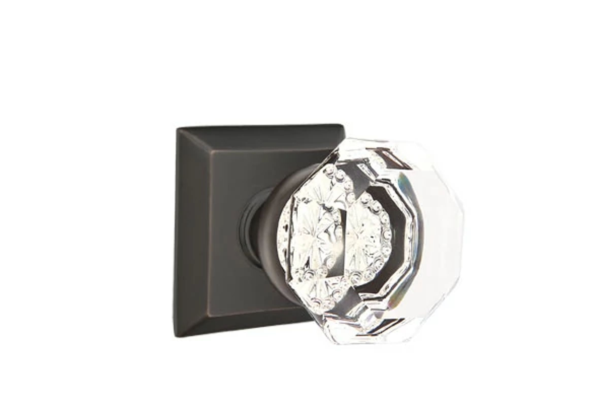 Emtek Concealed Fastener Old Town Knob Set with Quincy Rosette