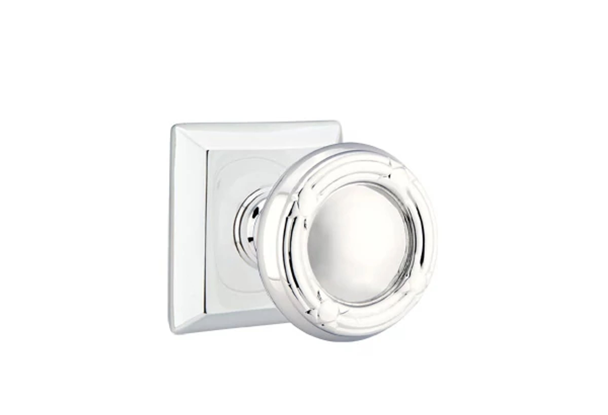 Emtek Ribbon & Reed Knob Set with Quincy Rosette