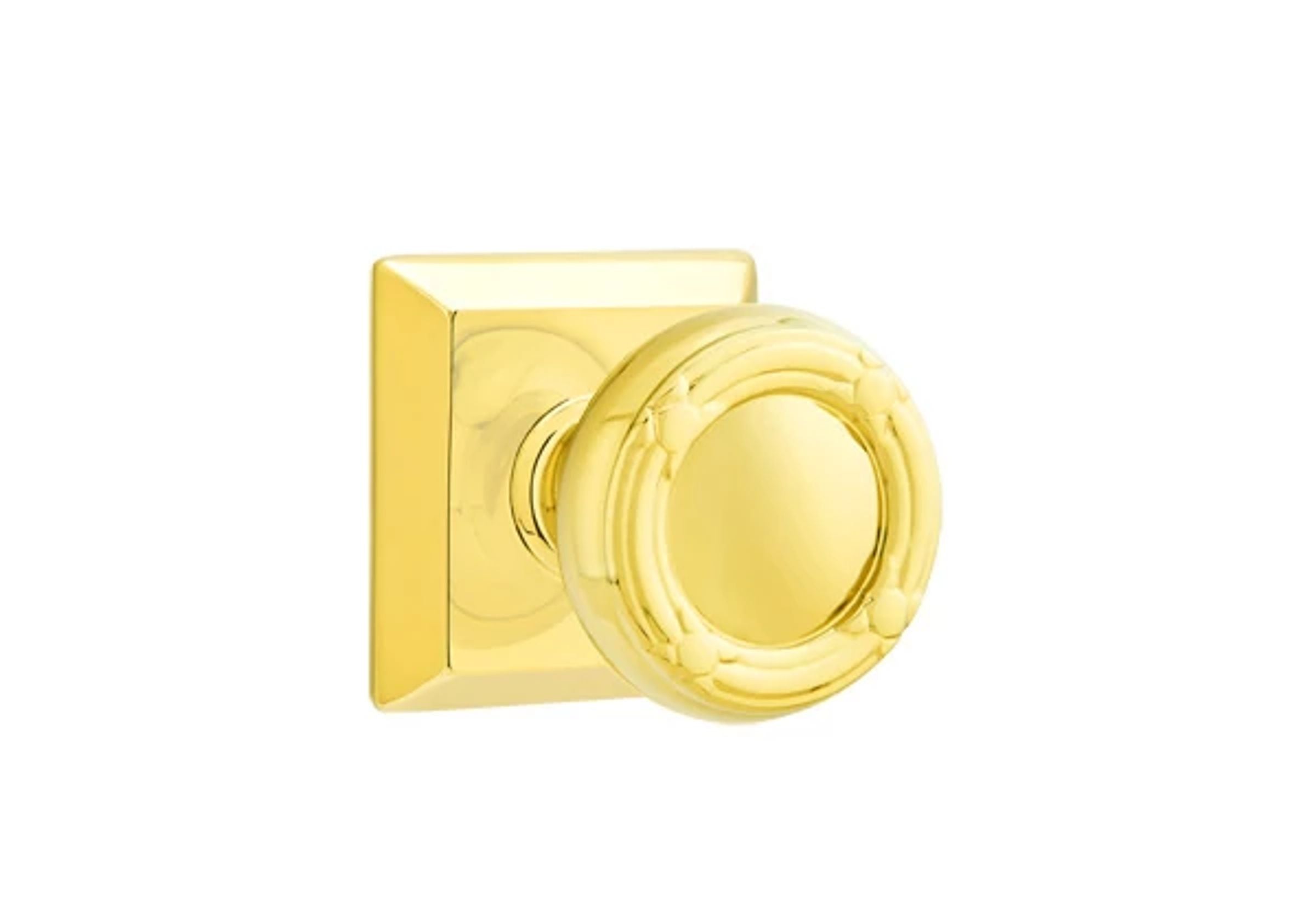 Emtek Ribbon & Reed Knob Set with Quincy Rosette